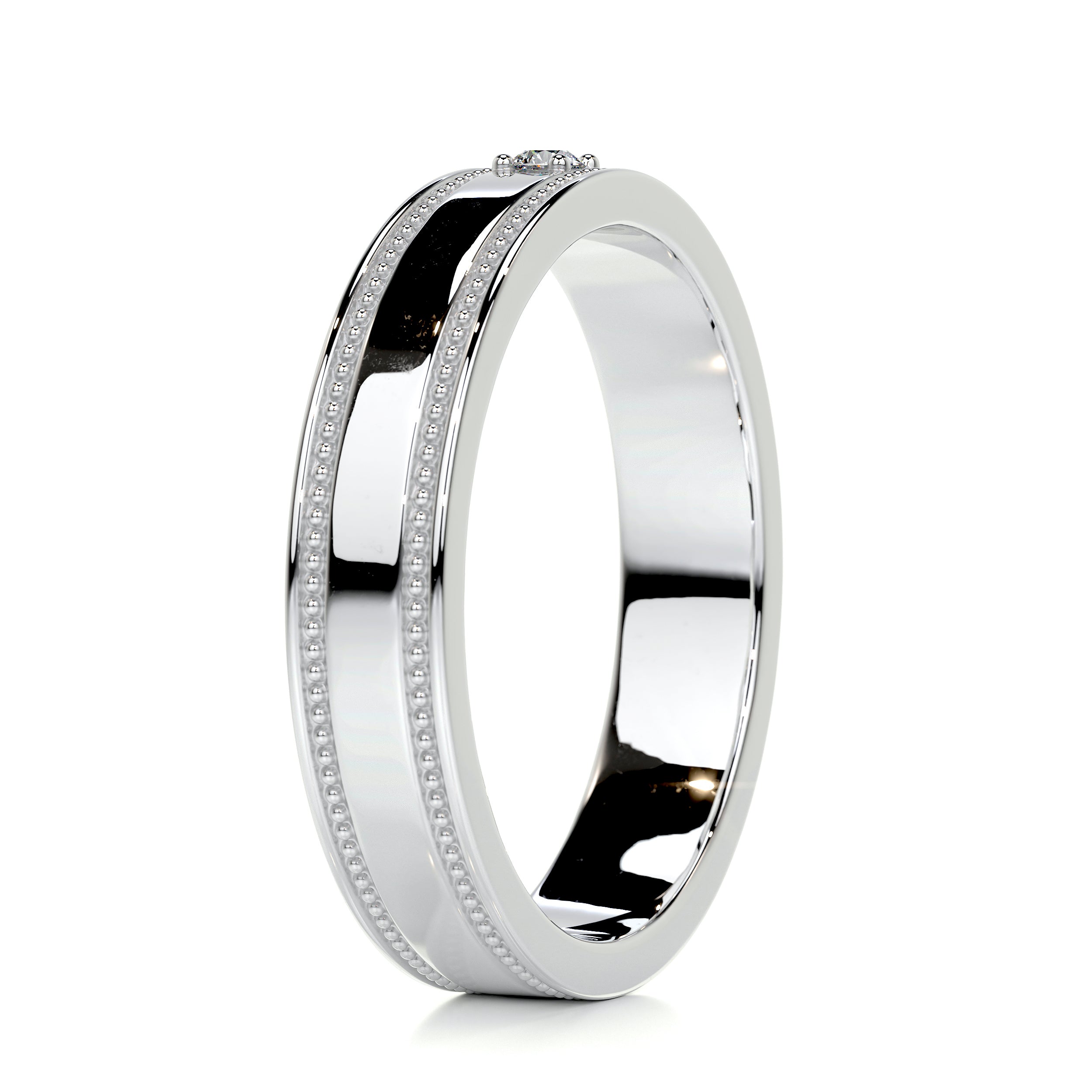 Sherry Diamond Wedding Ring (0.02 Carat) -14K White Gold