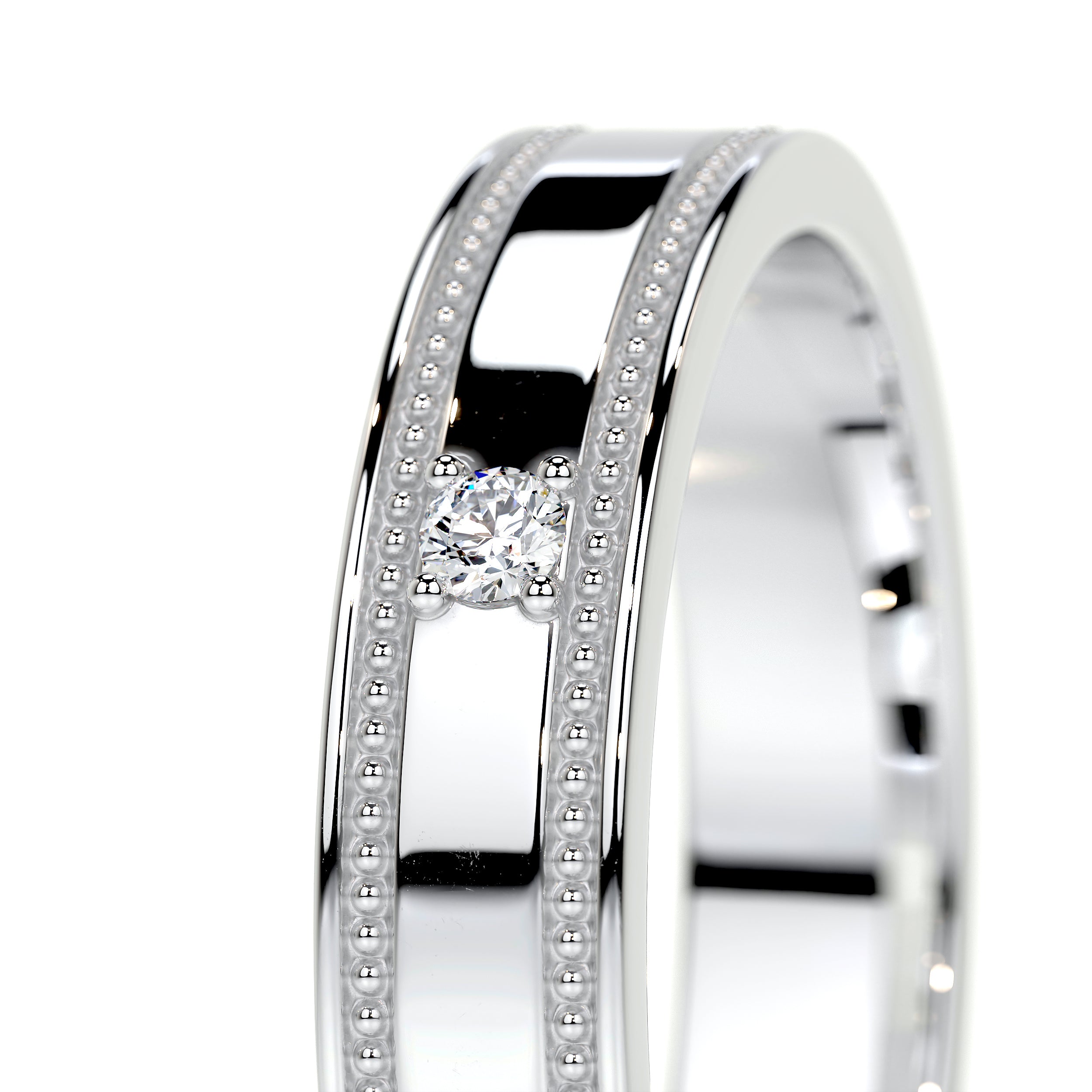 Sherry Lab Grown Diamond Wedding Ring   (0.02 Carat) -14K White Gold