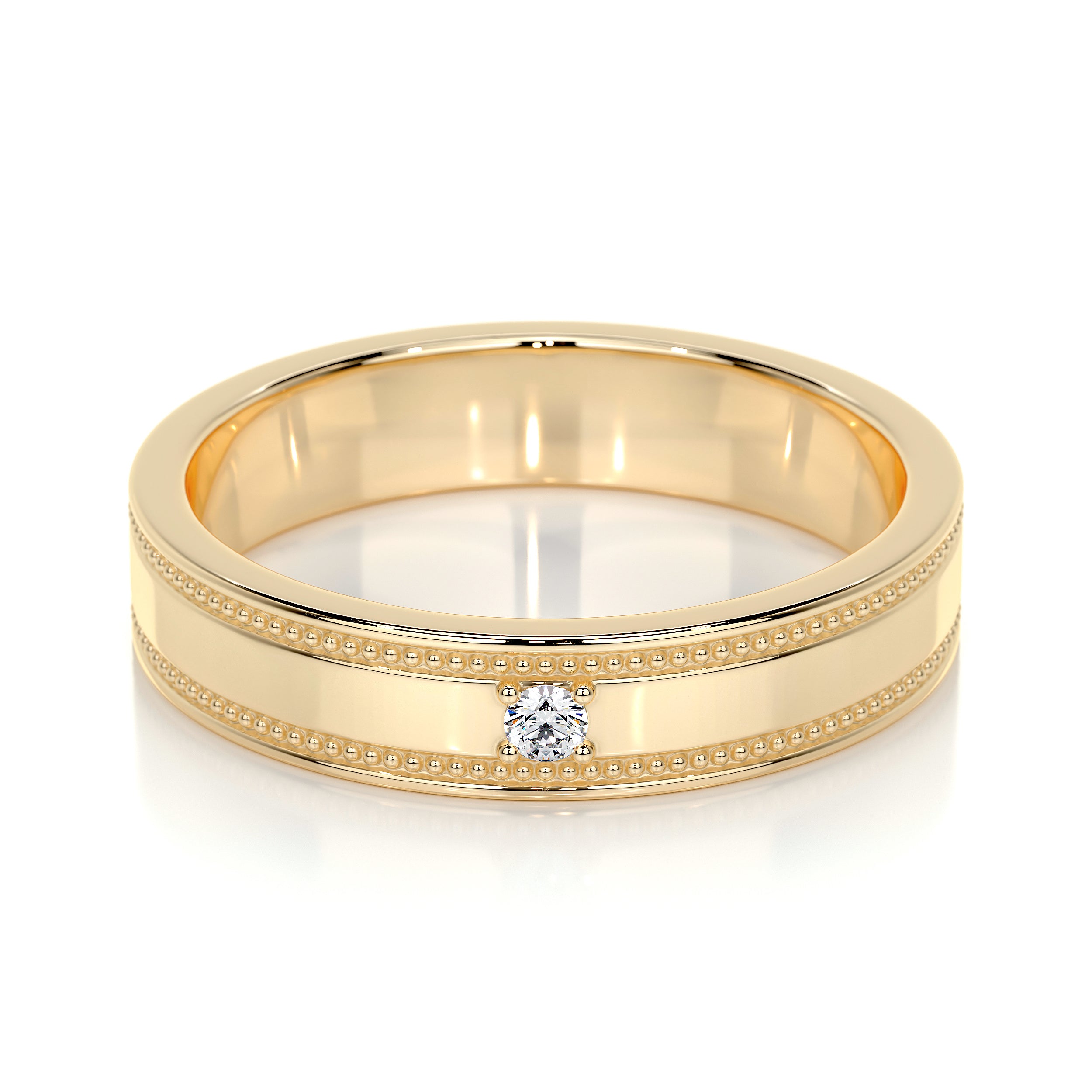 Sherry Lab Grown Diamond Wedding Ring (0.02 Carat) -18K Yellow Gold
