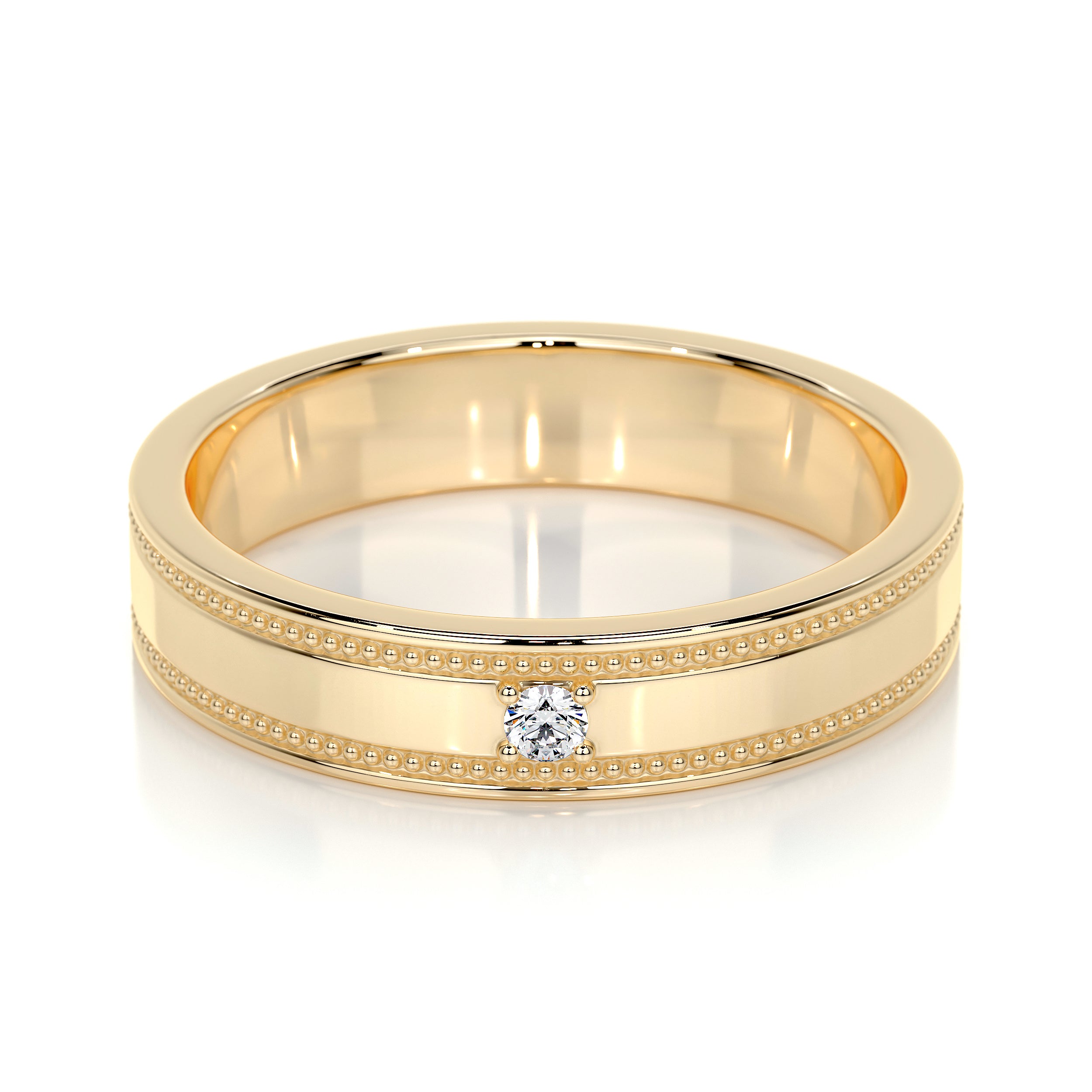 Sherry Lab Grown Diamond Wedding Ring   (0.02 Carat) -18K Yellow Gold