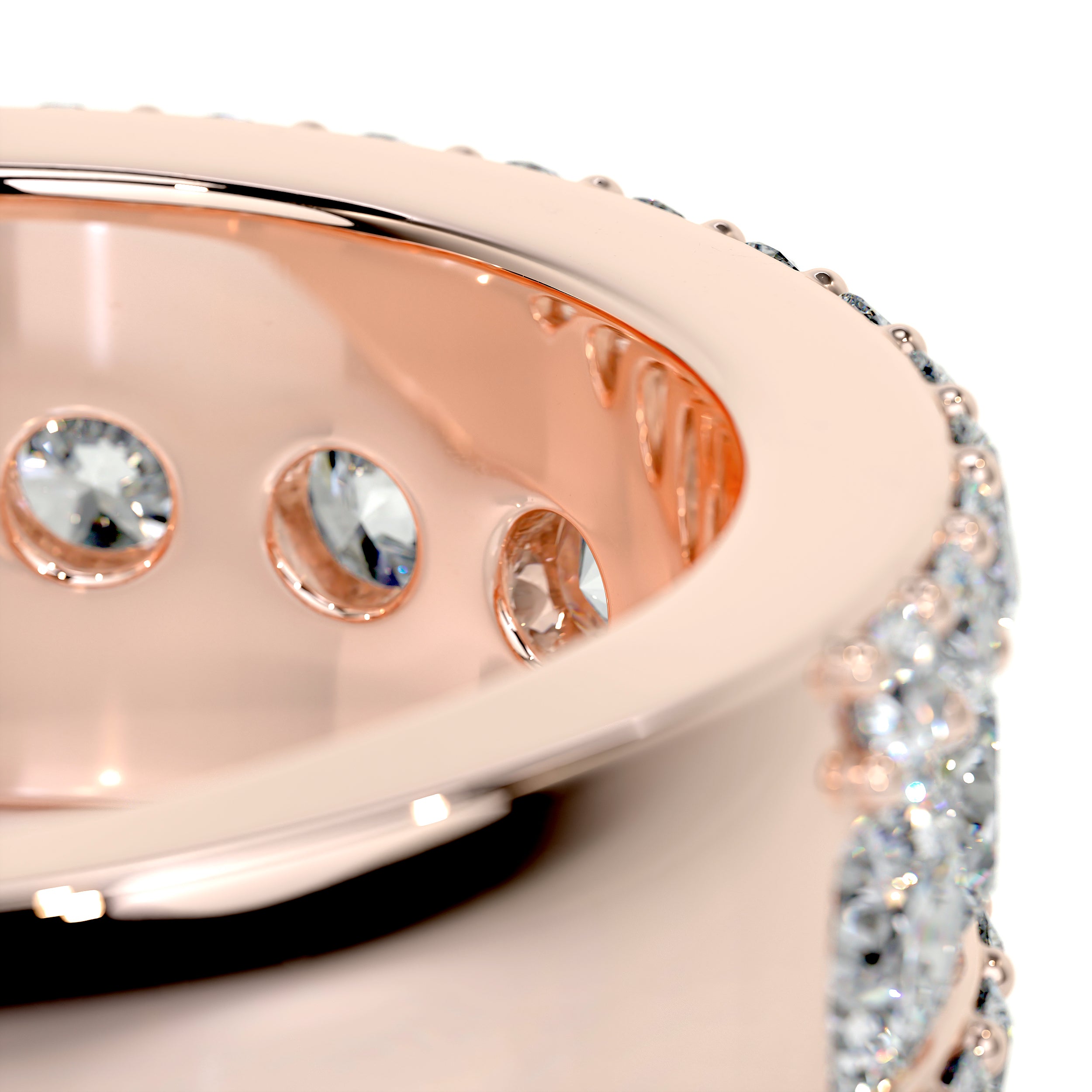 Nia Diamond Wedding Ring   (2 Carat) -14K Rose Gold
