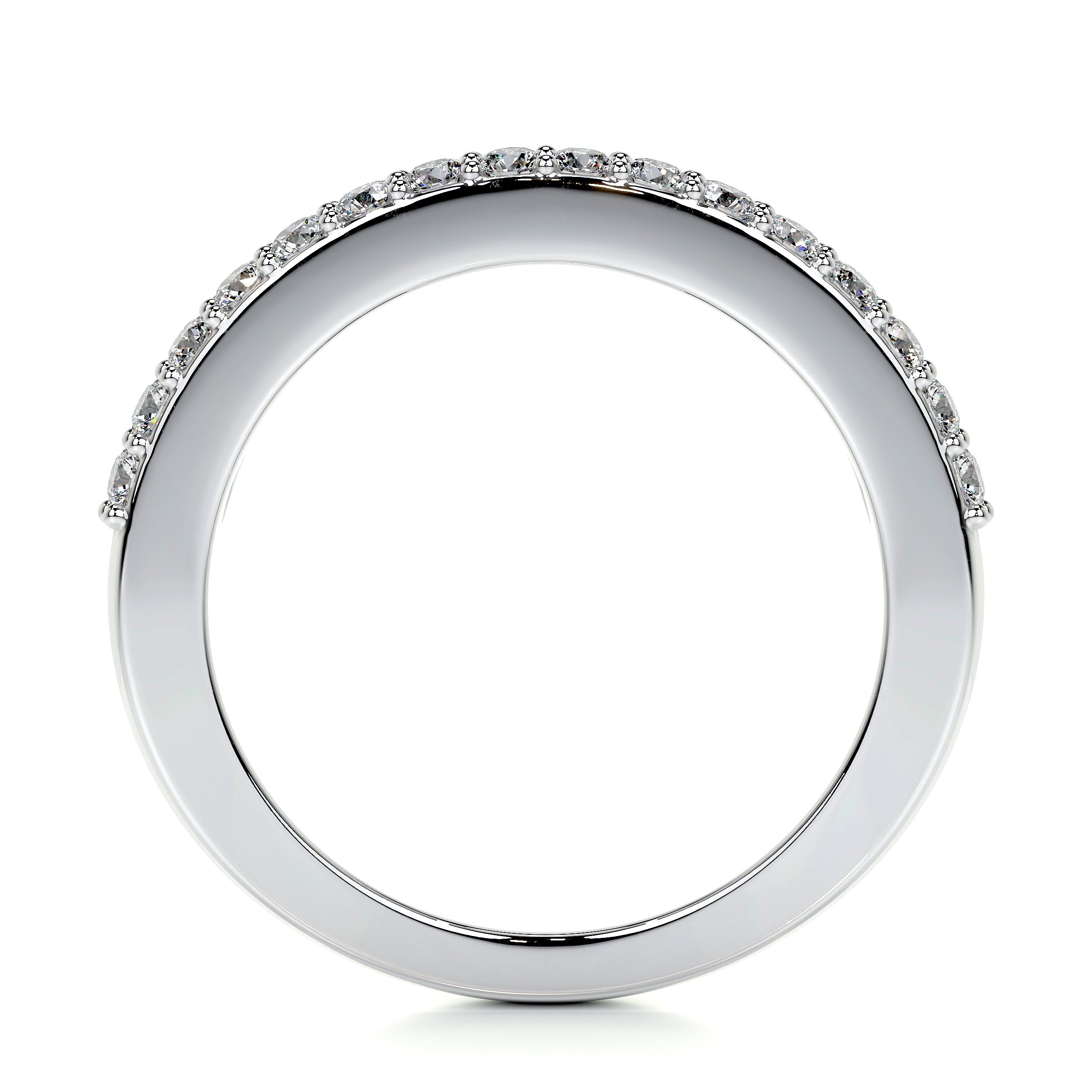 Nia Lab Grown Diamond Wedding Ring   (2 Carat) -14K White Gold