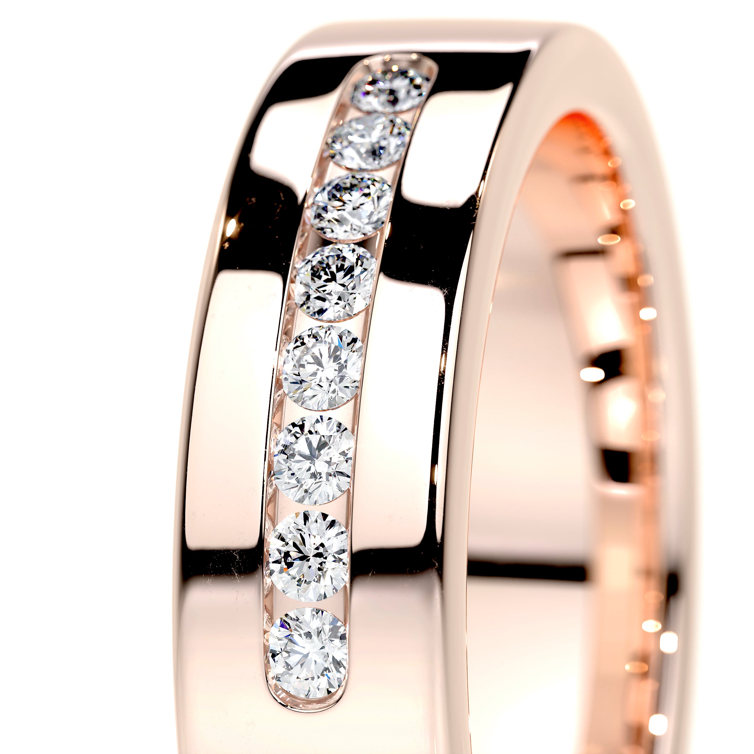 Nicky Wedding Band   (0.20 Carat) -14K Rose Gold