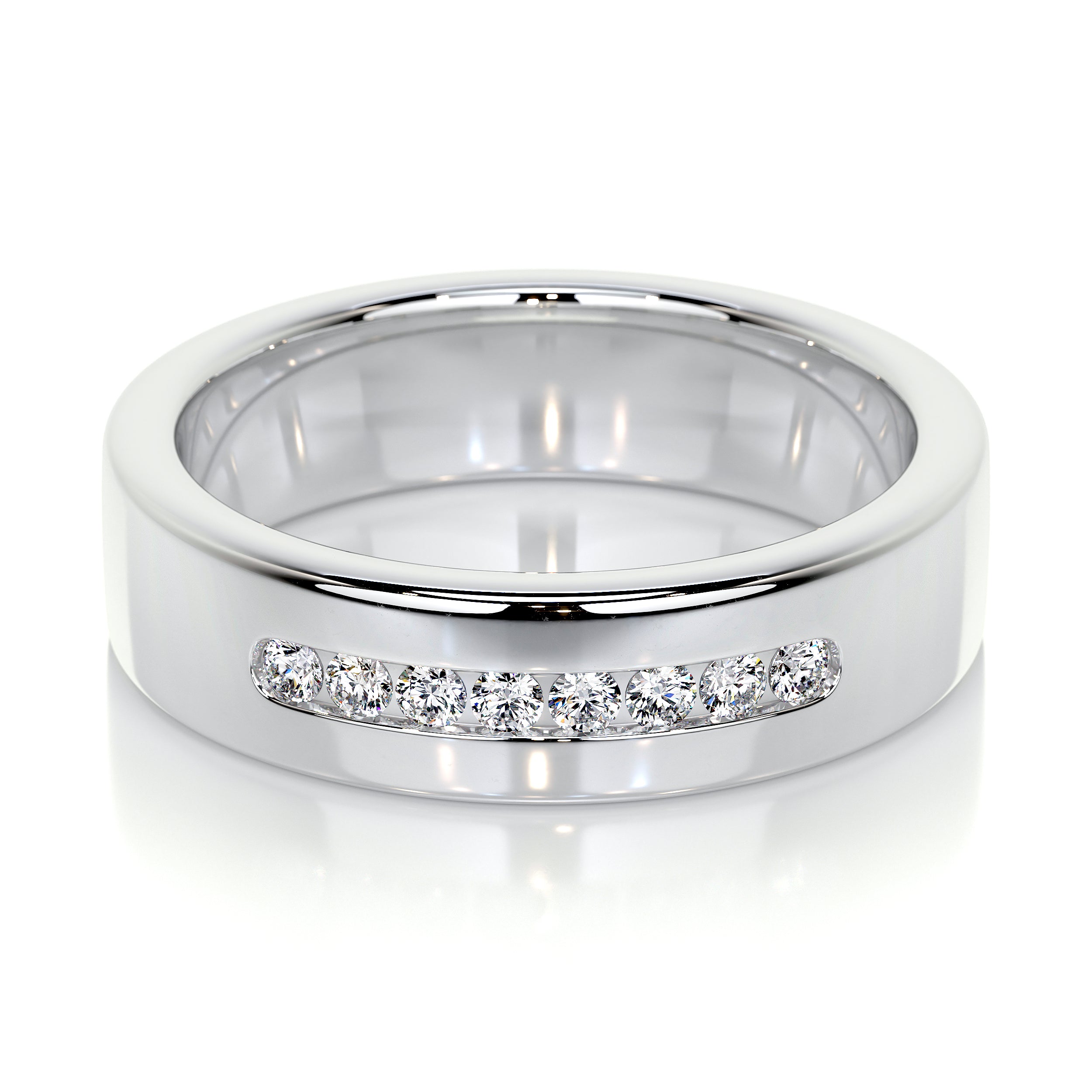 Nicky Wedding Band   (0.20 Carat) -14K White Gold