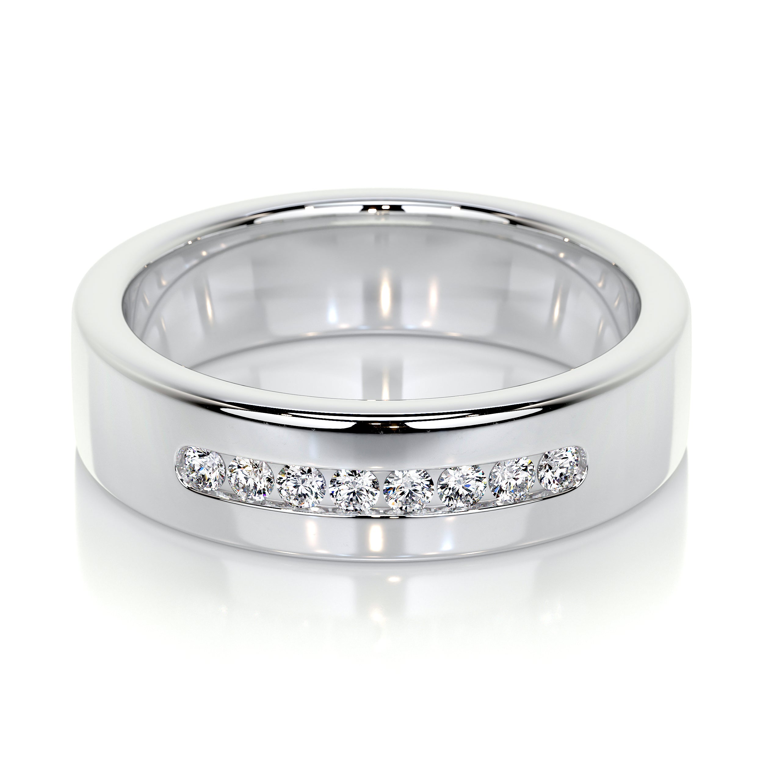 Nicky Wedding Band (0.20 Carat) -18K White Gold