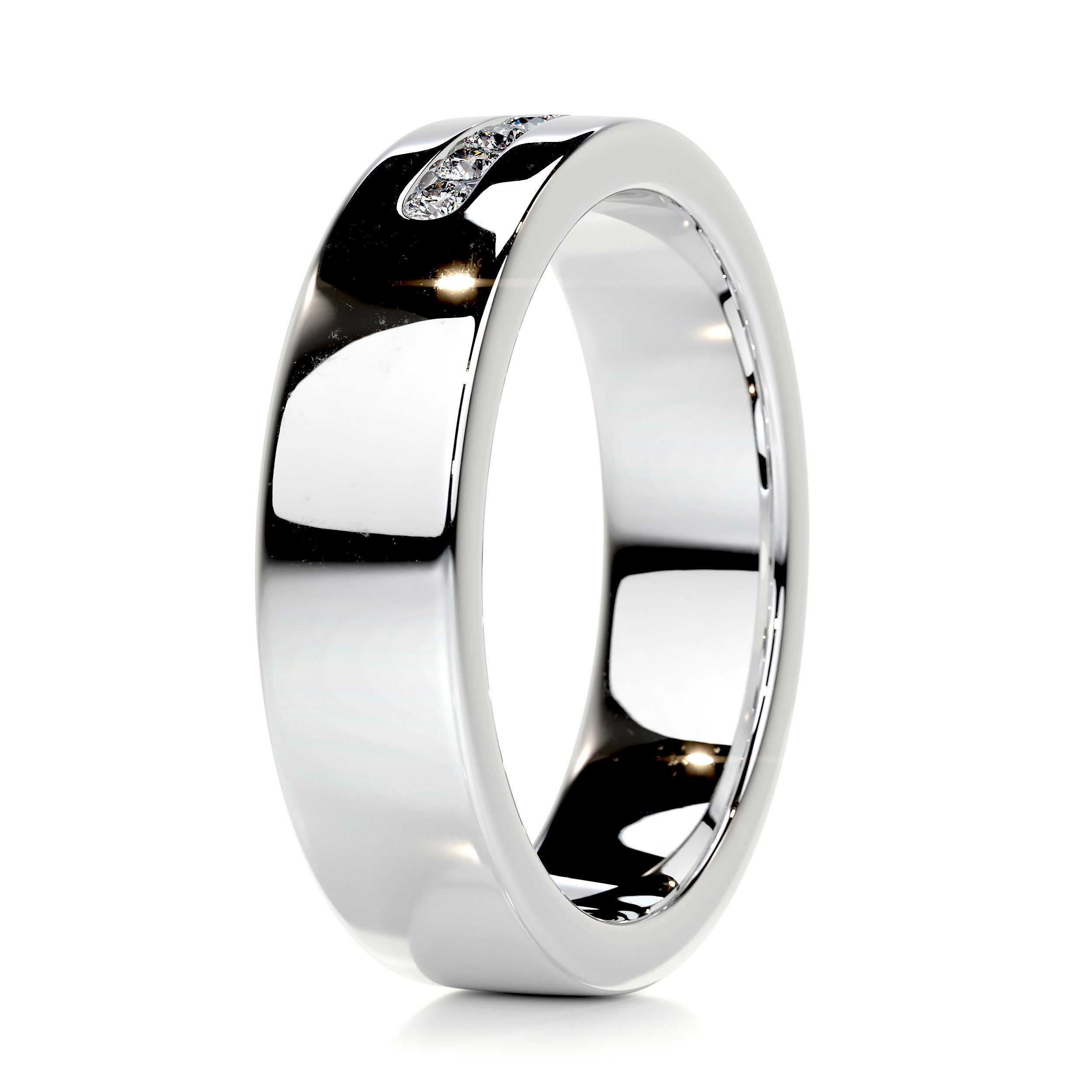 Nicky Wedding Band   (0.20 Carat) -14K White Gold