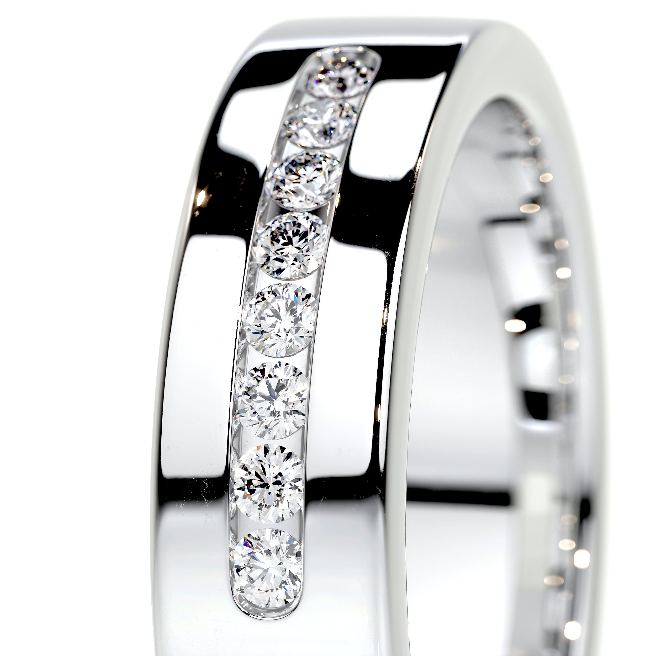 Nicky Wedding Band   (0.20 Carat) -14K White Gold