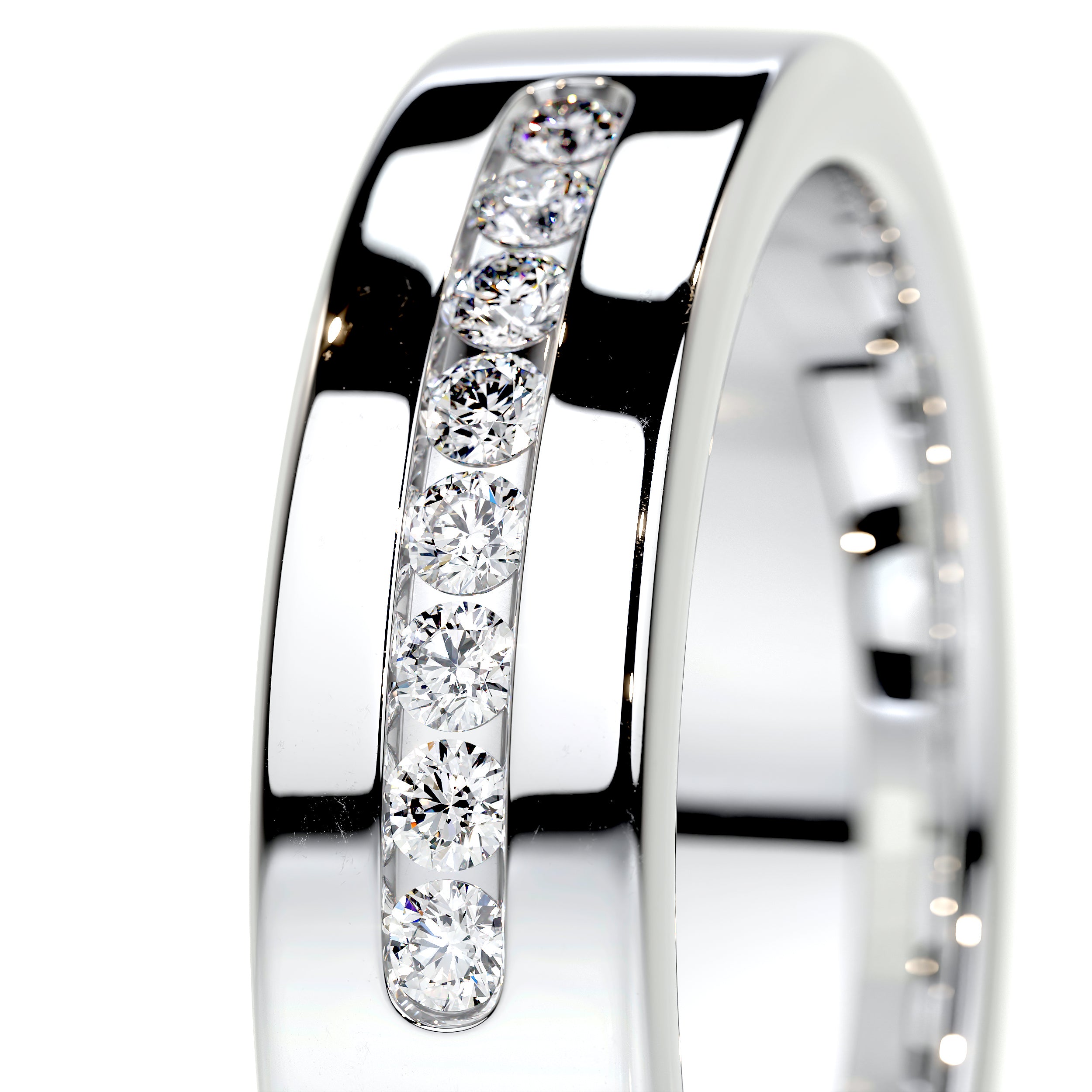 Nicky Wedding Band (0.20 Carat) -18K White Gold