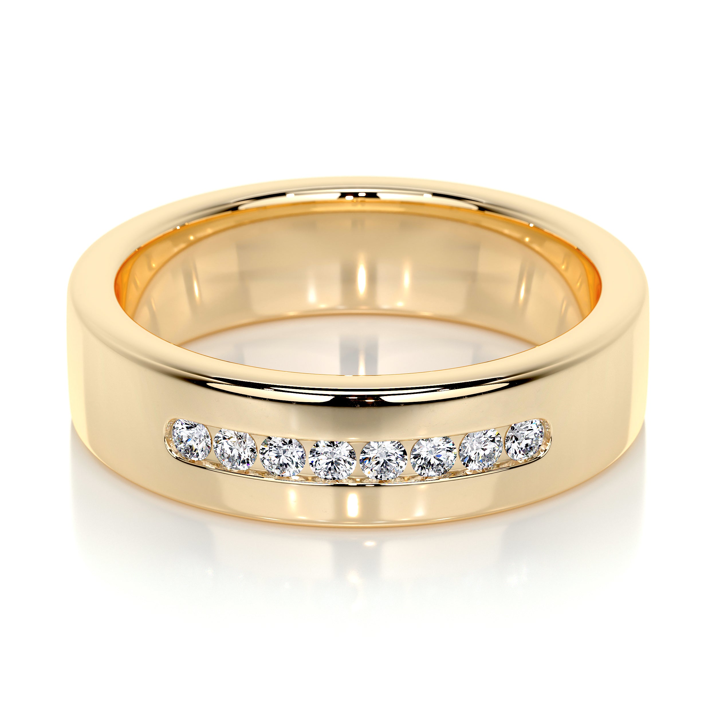 Nicky Wedding Band   (0.20 Carat) -18K Yellow Gold