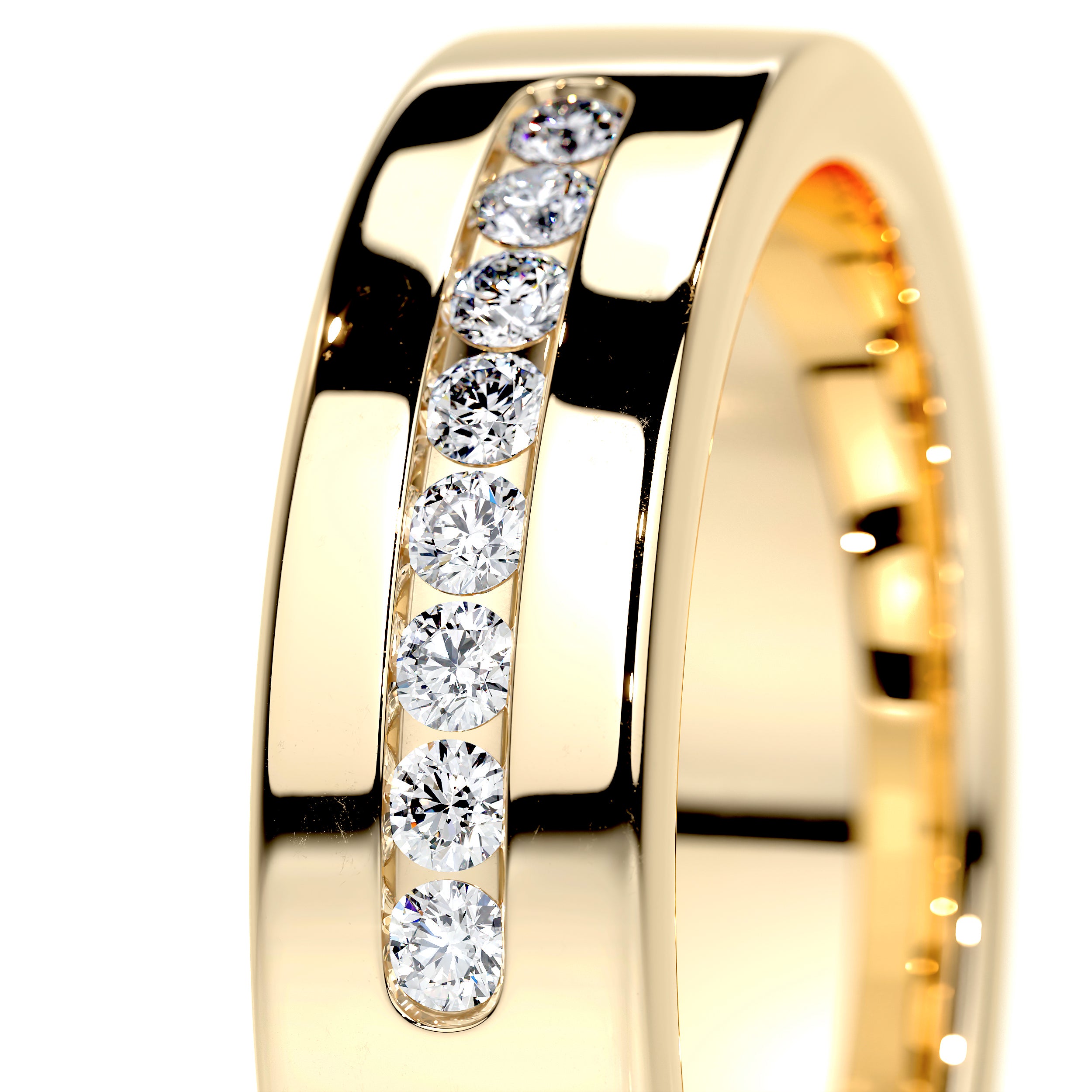 Nicky Wedding Band   (0.20 Carat) -18K Yellow Gold