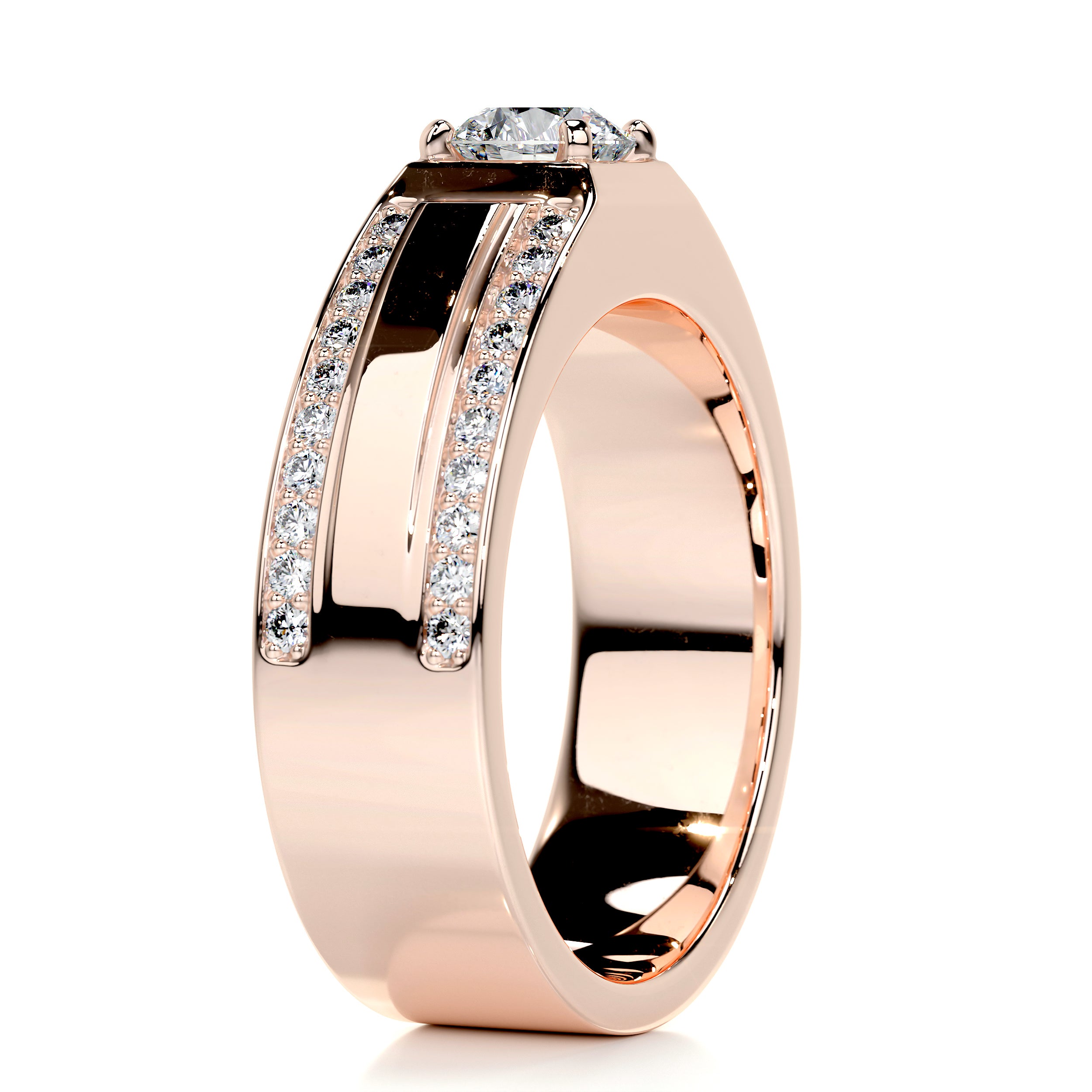 Raquel Diamond Wedding Band (1.25 Carat) -14K Rose Gold