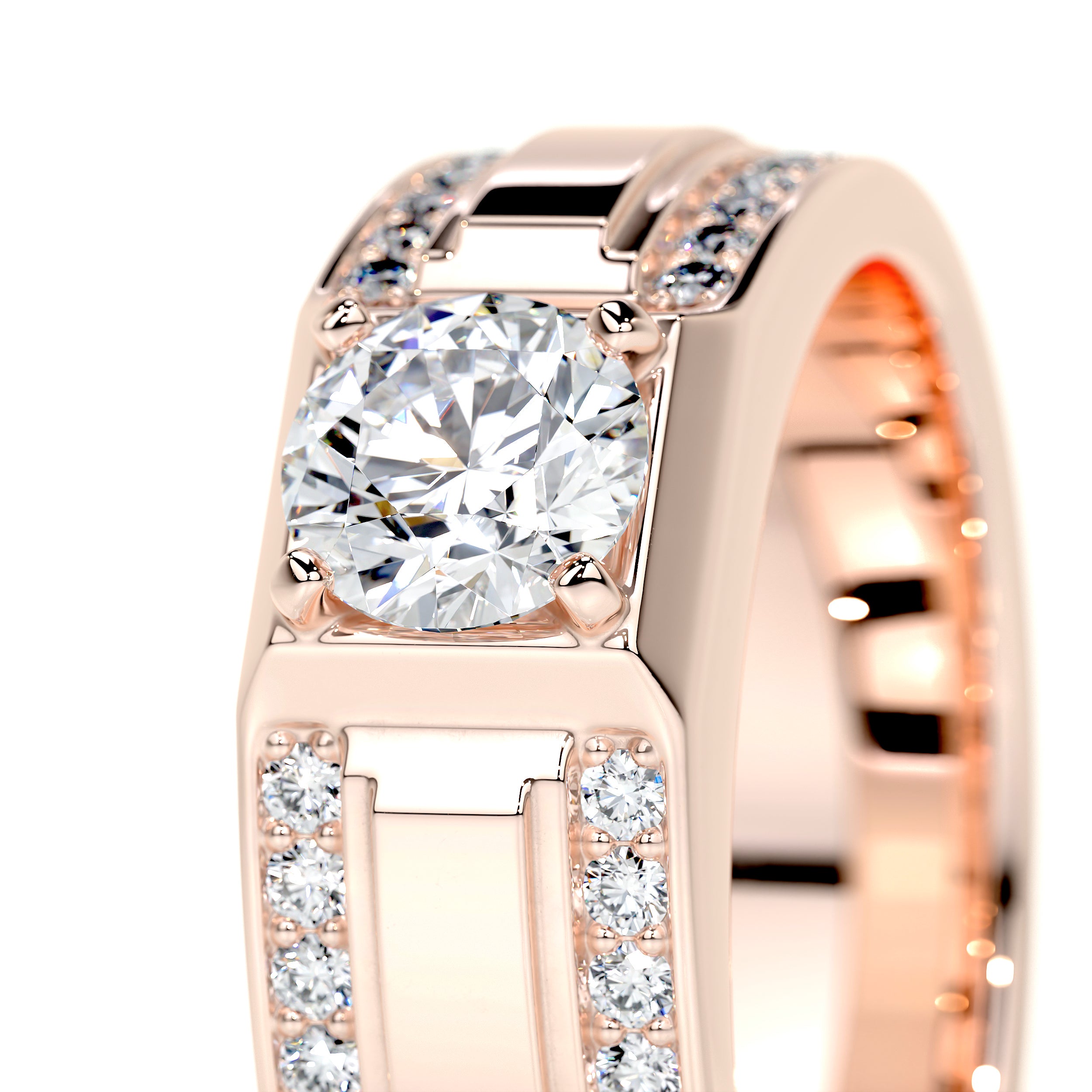 Raquel Lab Grown Diamond Wedding Band (1.25 Carat) -14K Rose Gold