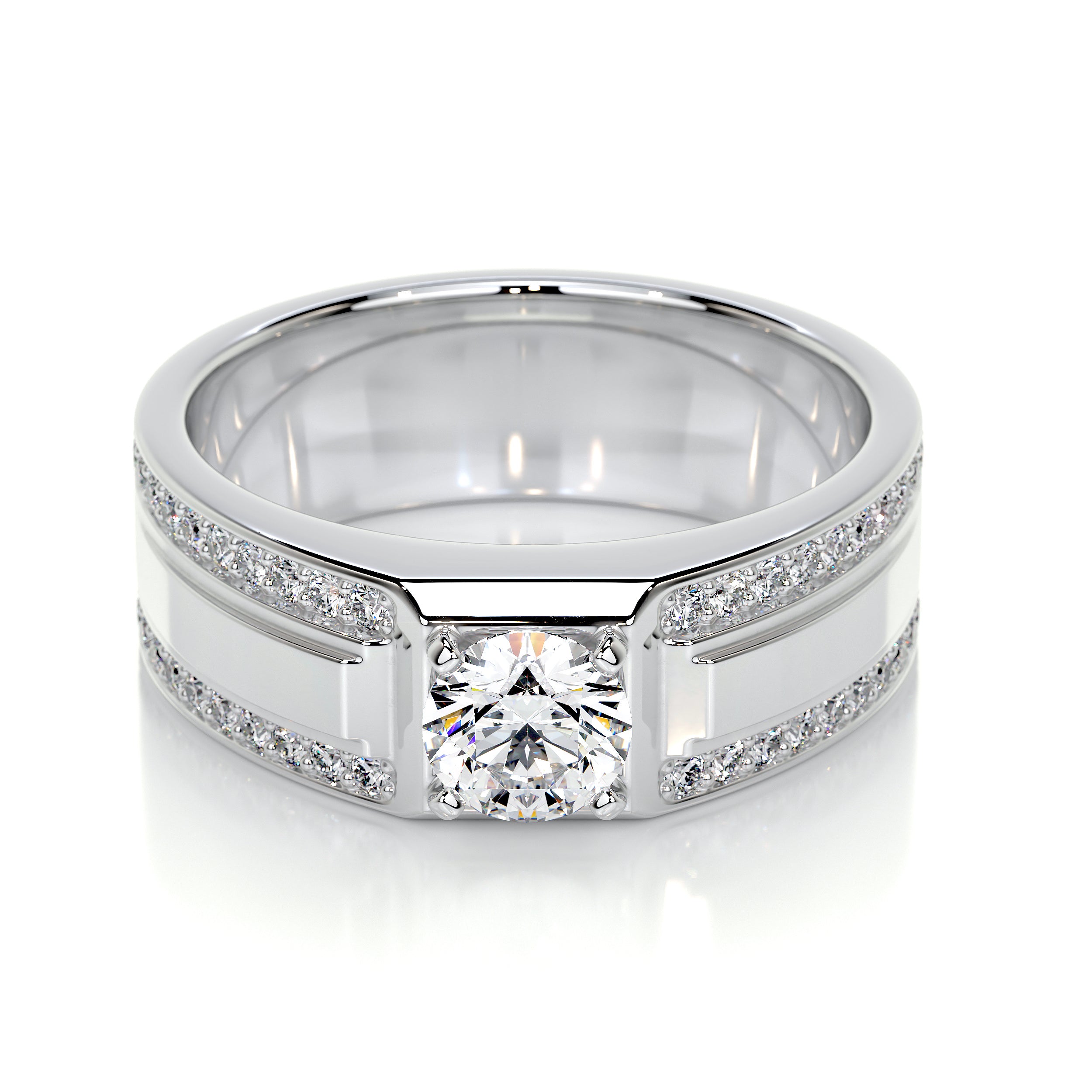 Raquel Lab Grown Diamond Wedding Band (1.25 Carat) -14K White Gold
