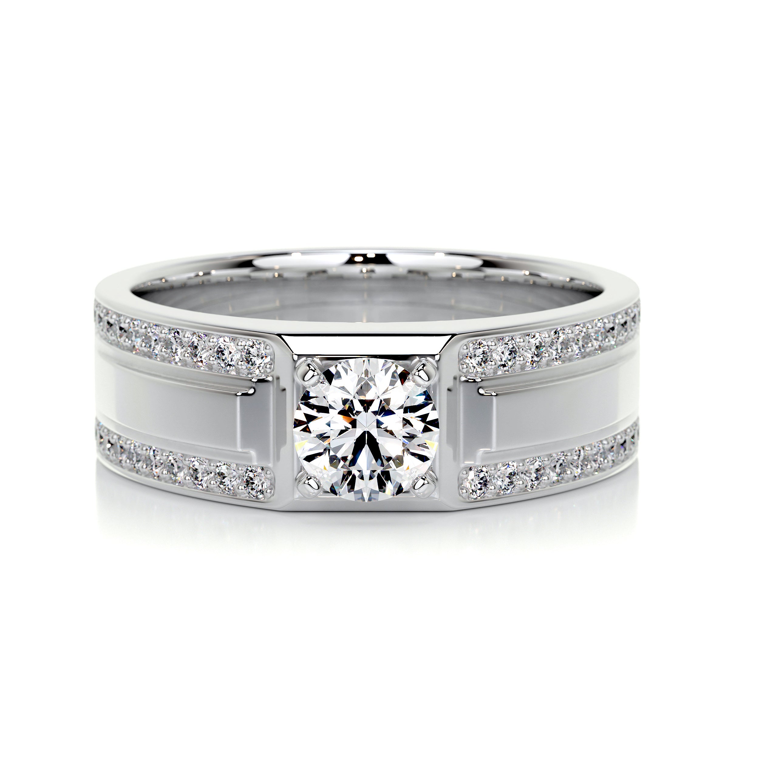 Raquel Diamond Wedding Band (1.25 Carat) -14K White Gold