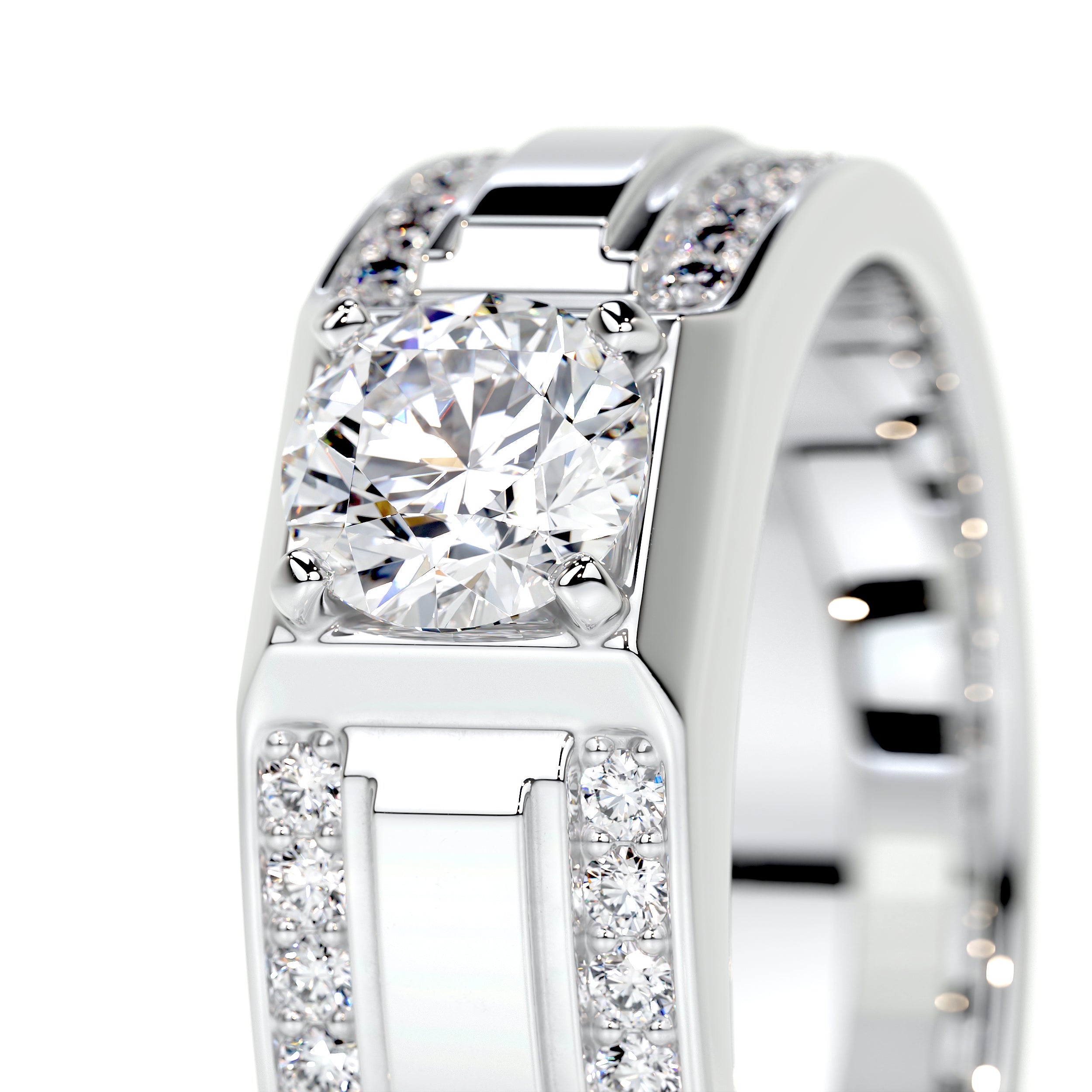 Raquel Lab Grown Diamond Wedding Band   (1.25 Carat) -14K White Gold
