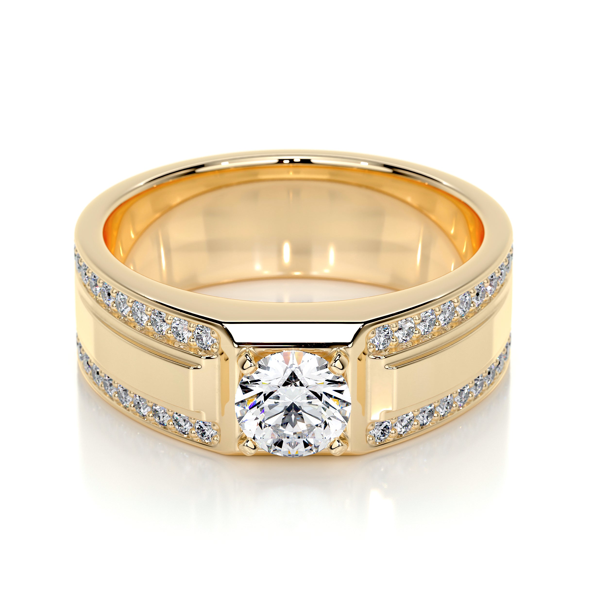 Raquel Lab Grown Diamond Wedding Band (1.25 Carat) -18K Yellow Gold