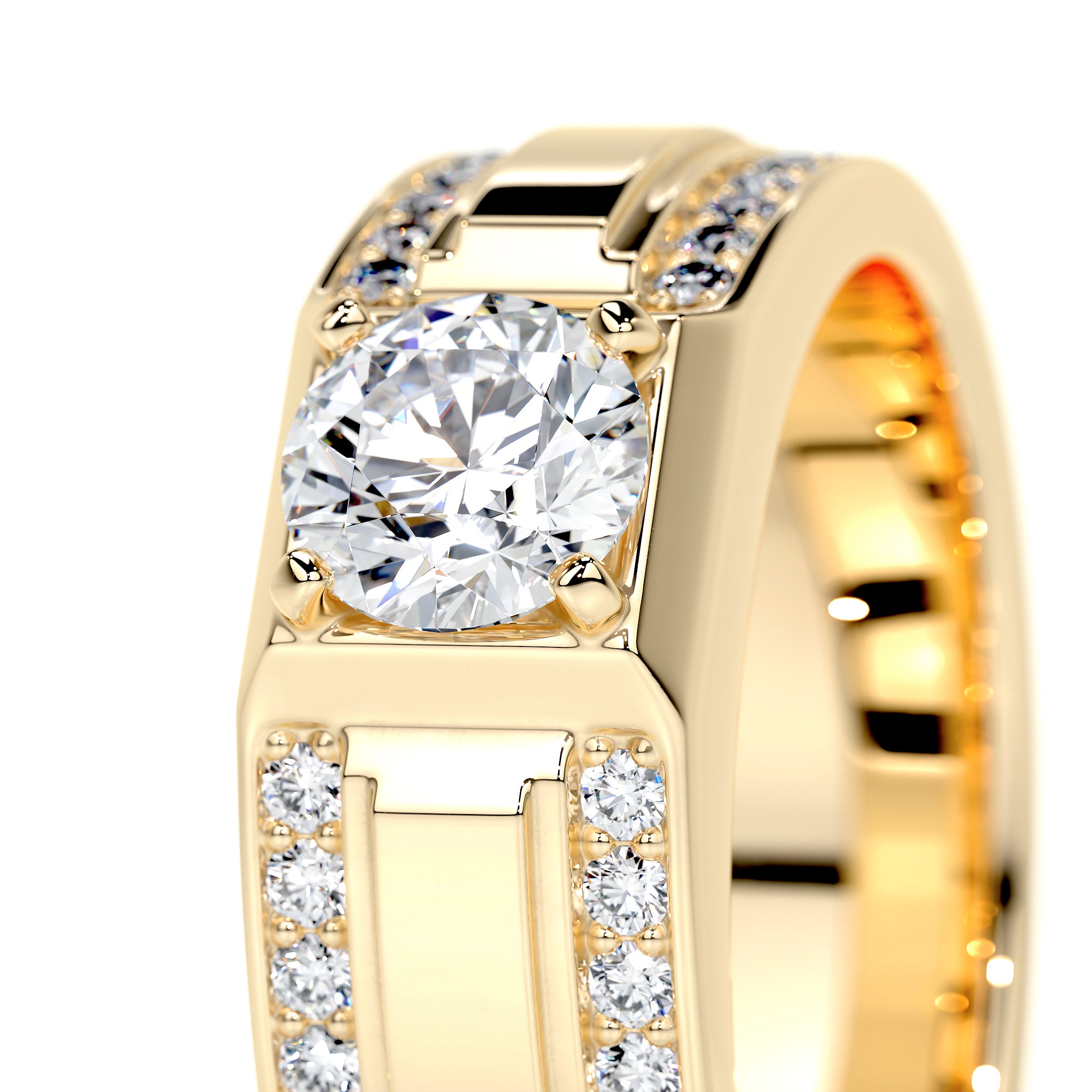 Raquel Lab Grown Diamond Wedding Band (1.25 Carat) -18K Yellow Gold