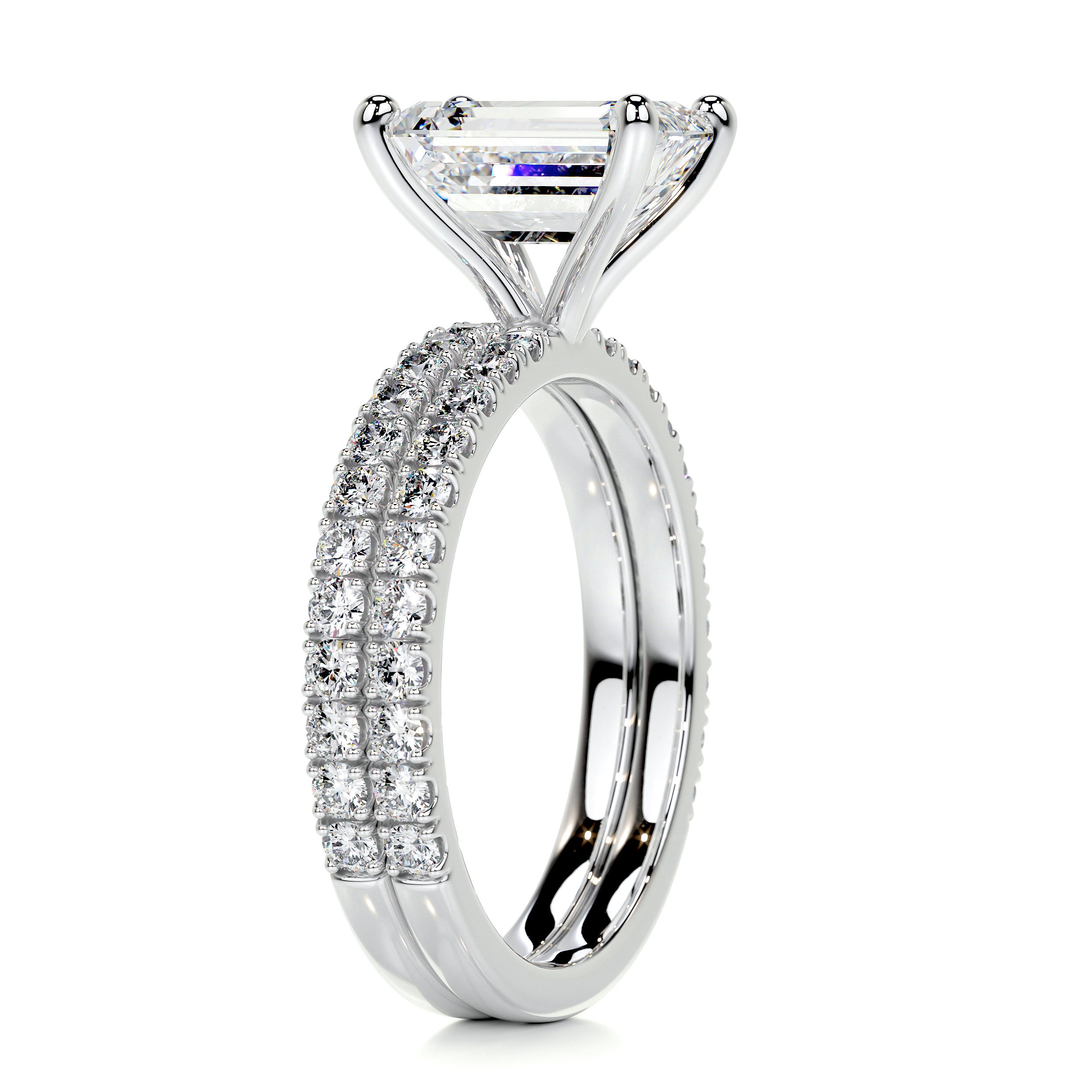 Royal Diamond Bridal Set -14K White Gold