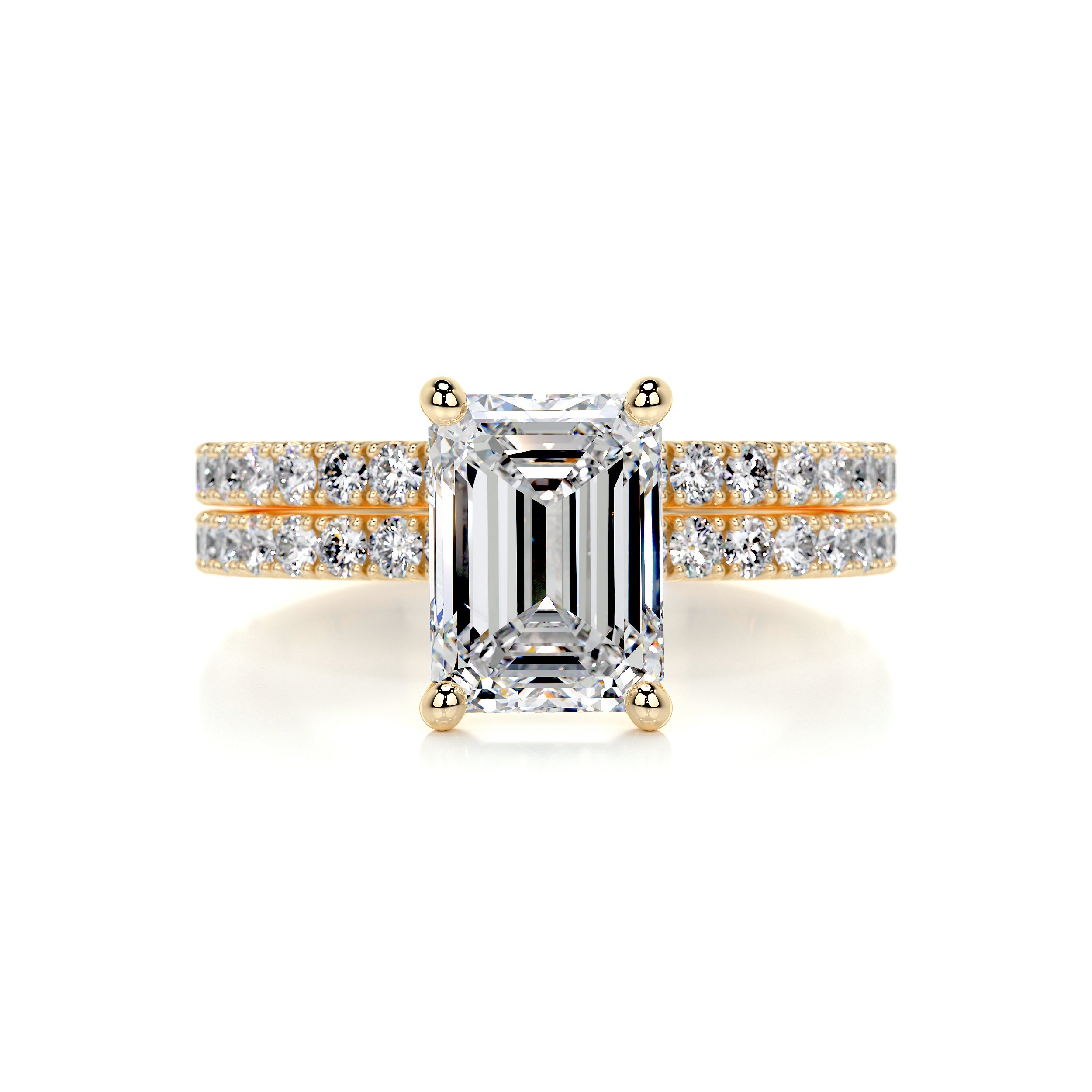 Royal Diamond Bridal Set -18K Yellow Gold
