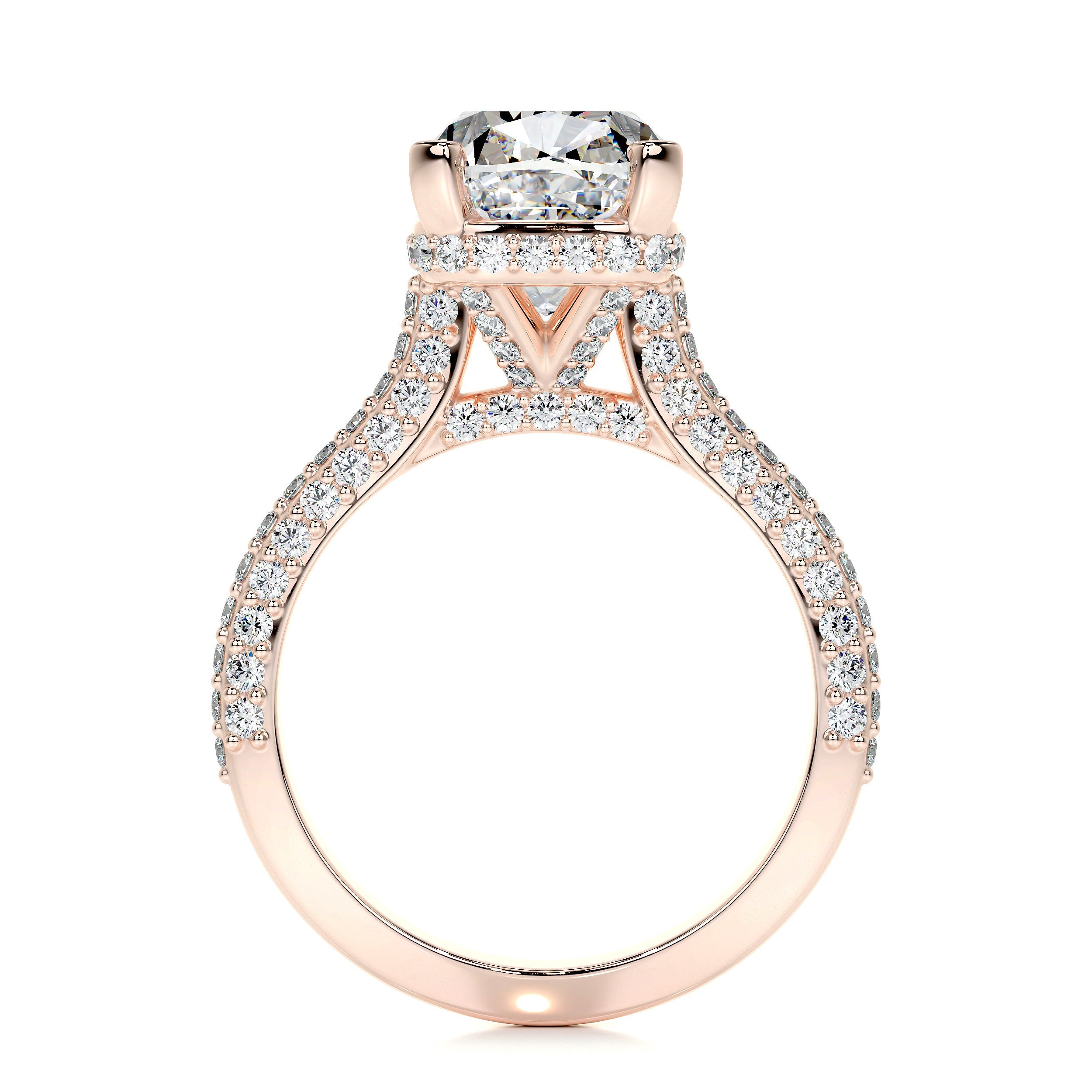 Joana Lab Grown Diamond Ring (3 Carat) -14K Rose Gold