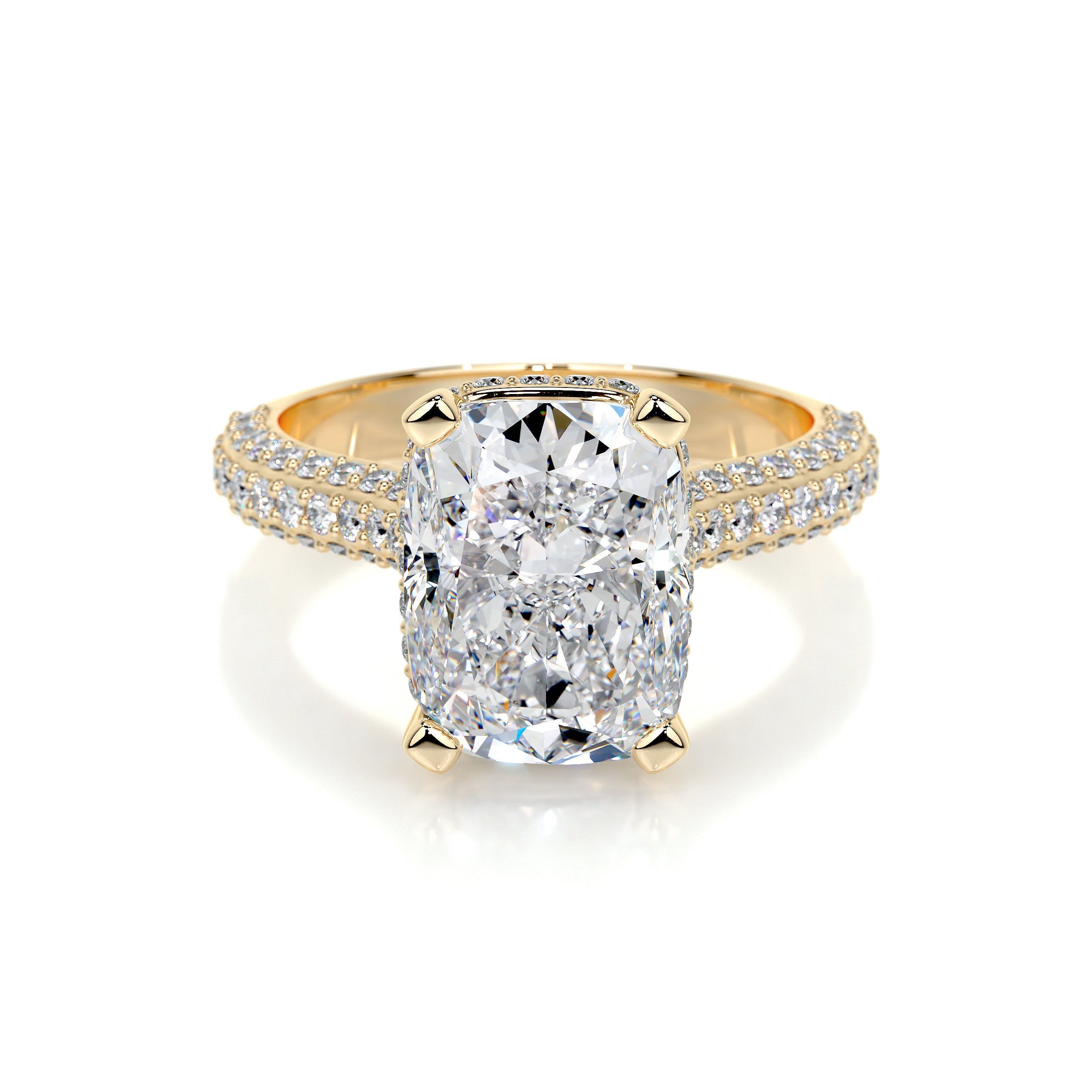 Joana Lab Grown Diamond Ring   (3 Carat) -18K Yellow Gold