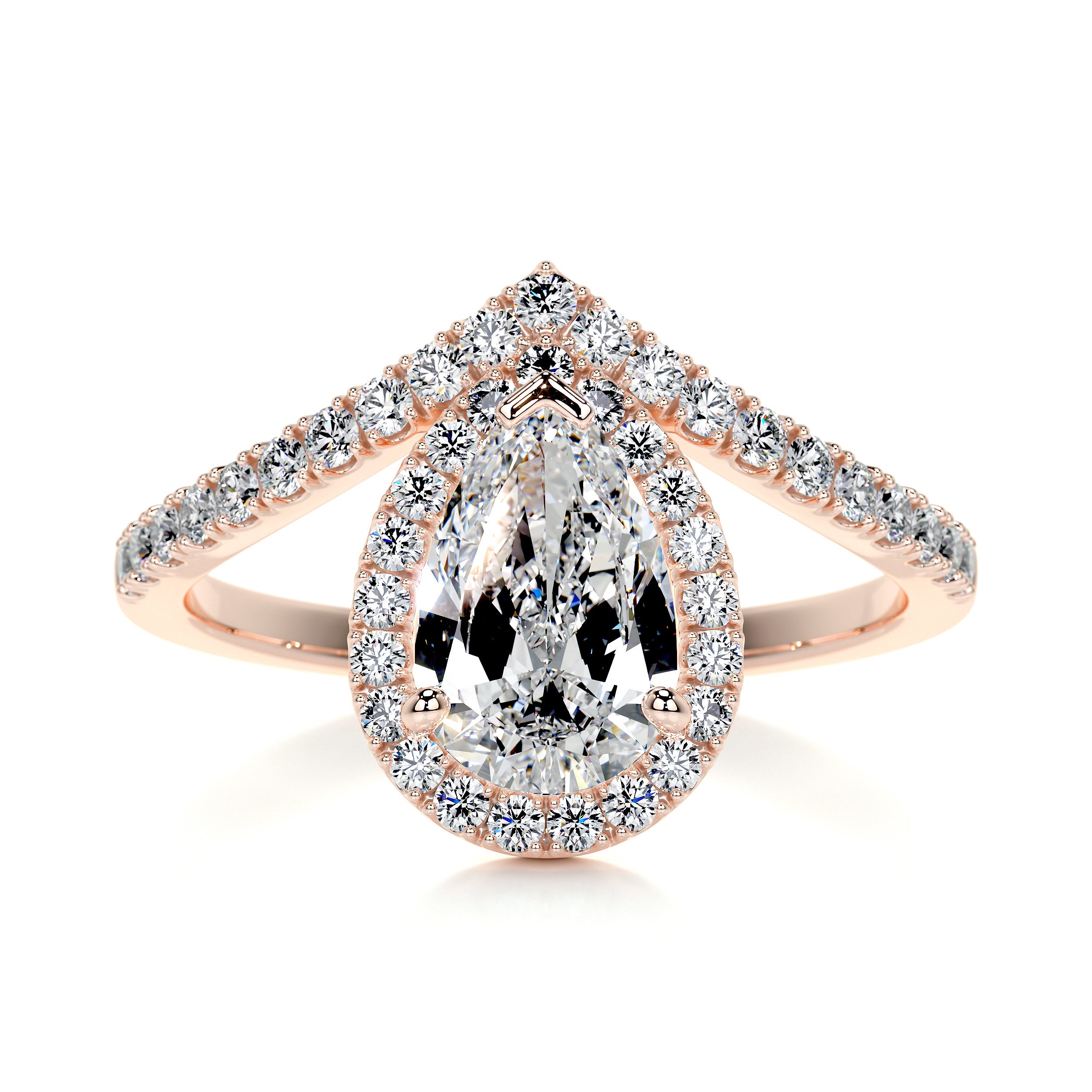 Miranda Diamond Engagement Ring -14K Rose Gold