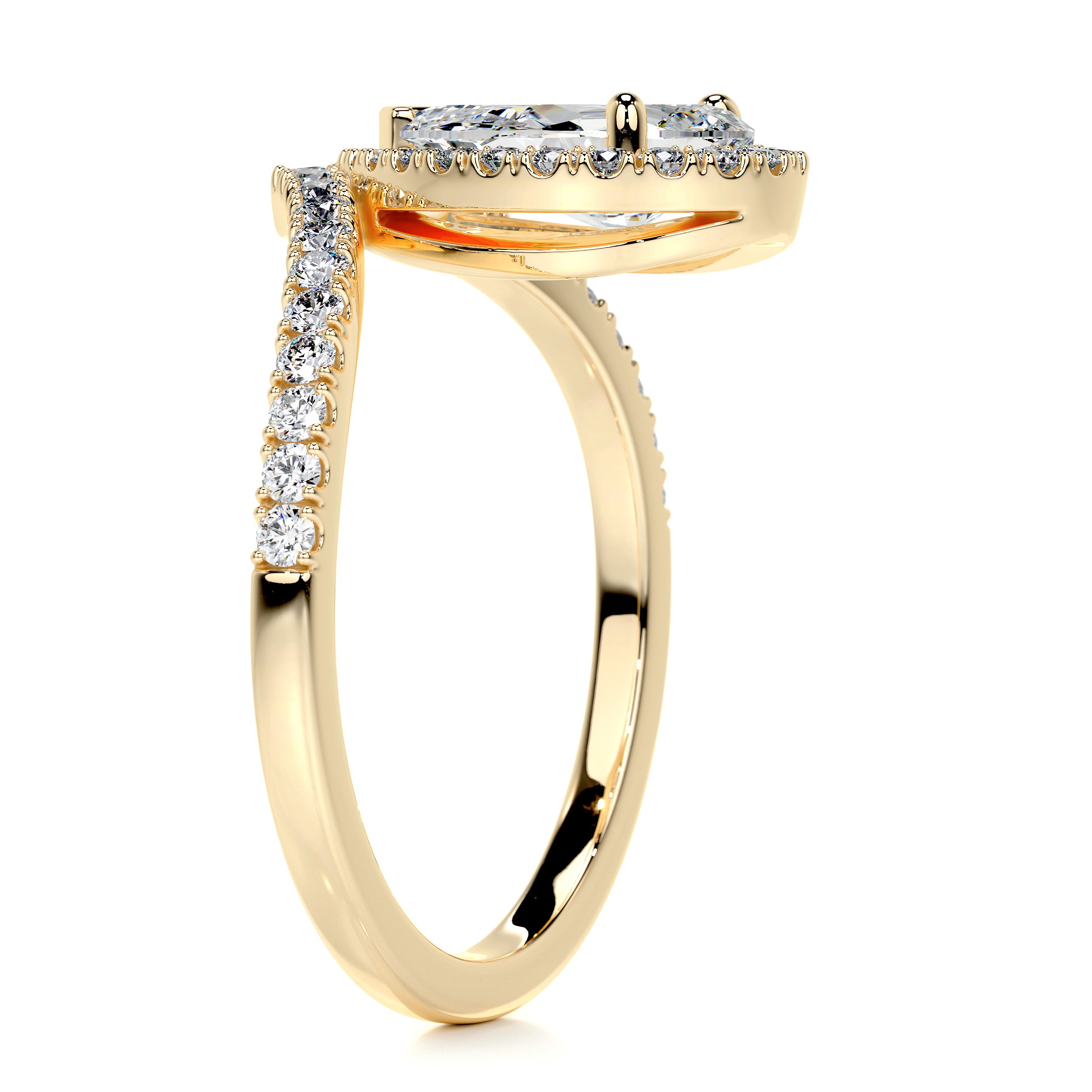 Miranda Diamond Engagement Ring -18K Yellow Gold