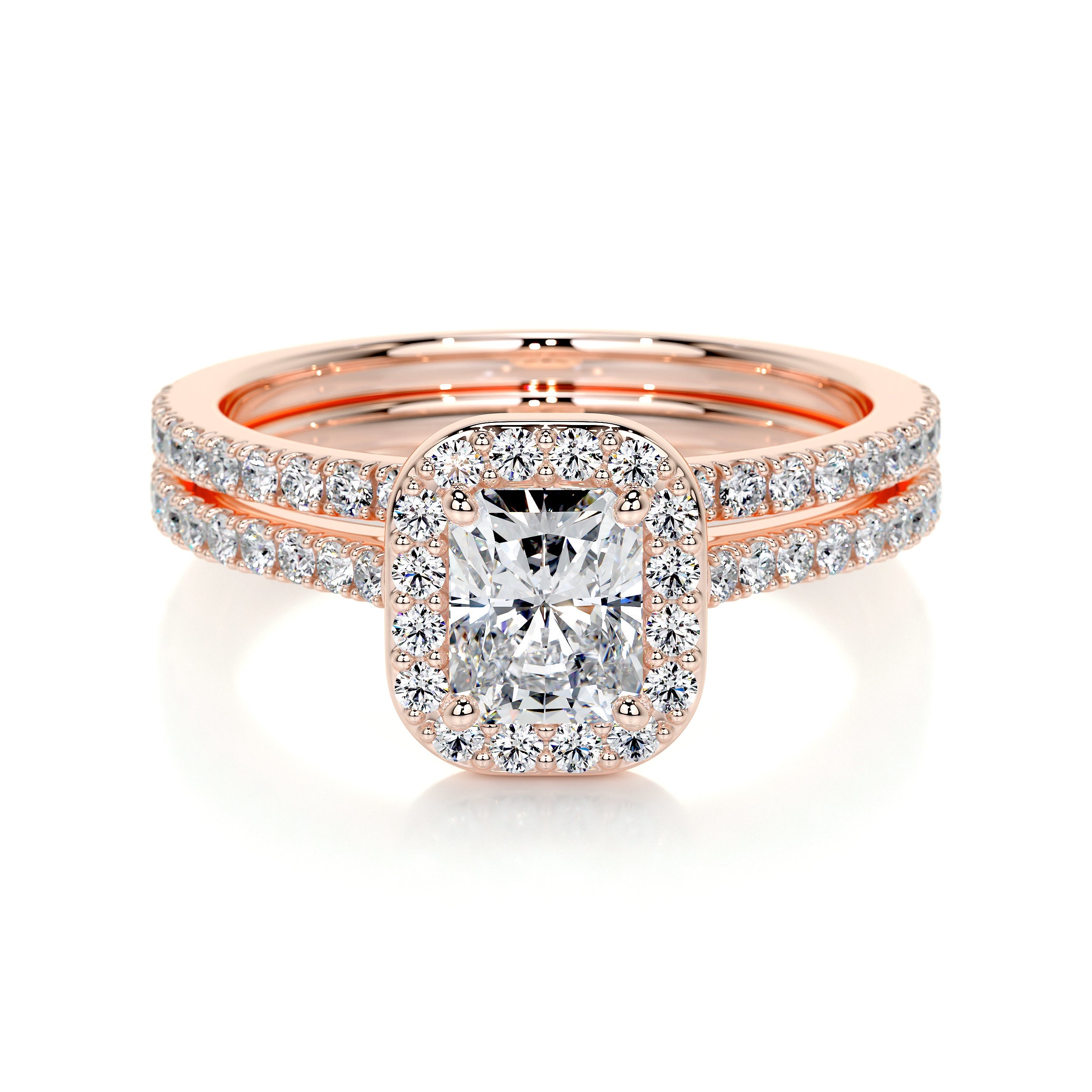 Cora Lab Grown Diamond Bridal Set   (1.5 Carat) -14K Rose Gold