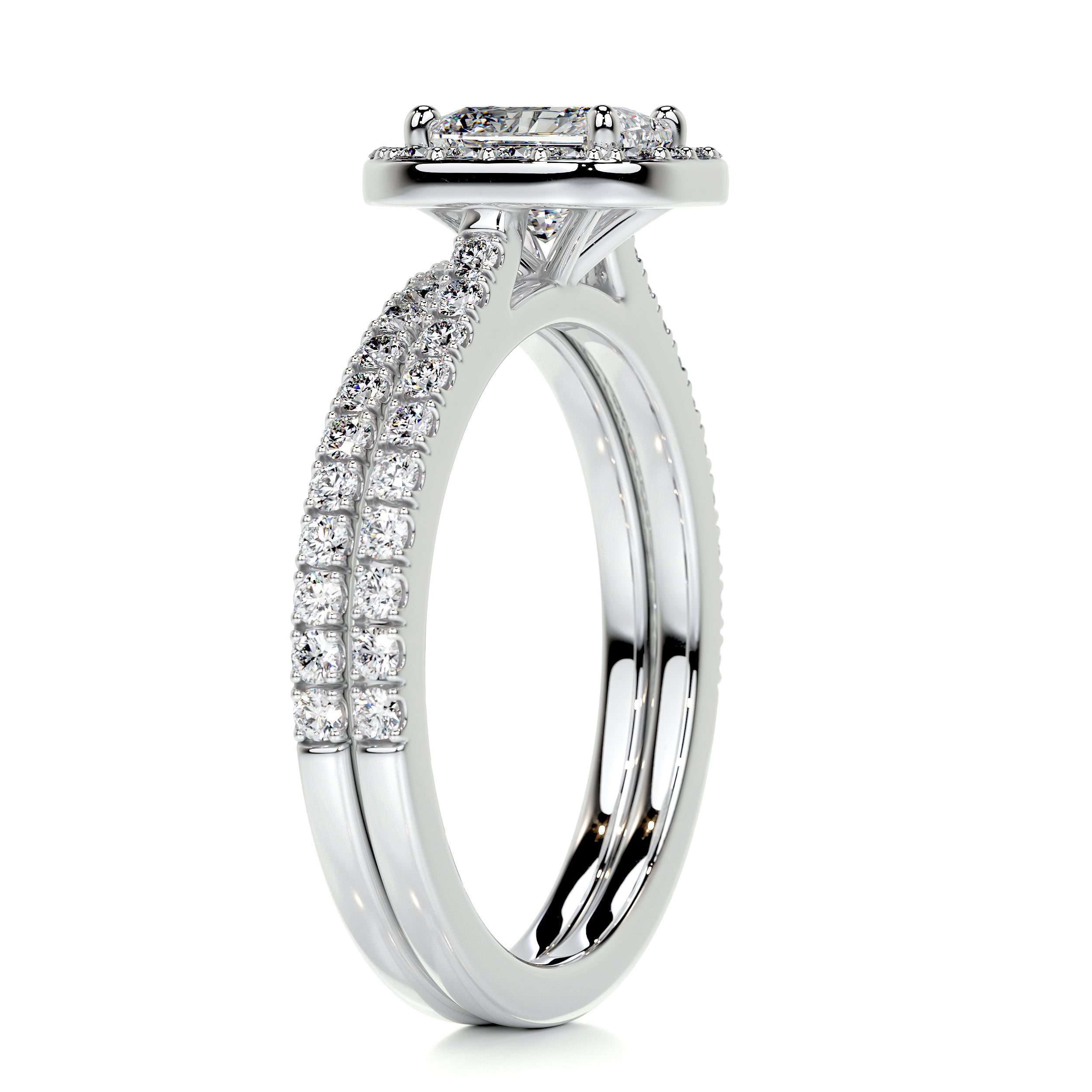 Cora Diamond Bridal Set -14K White Gold