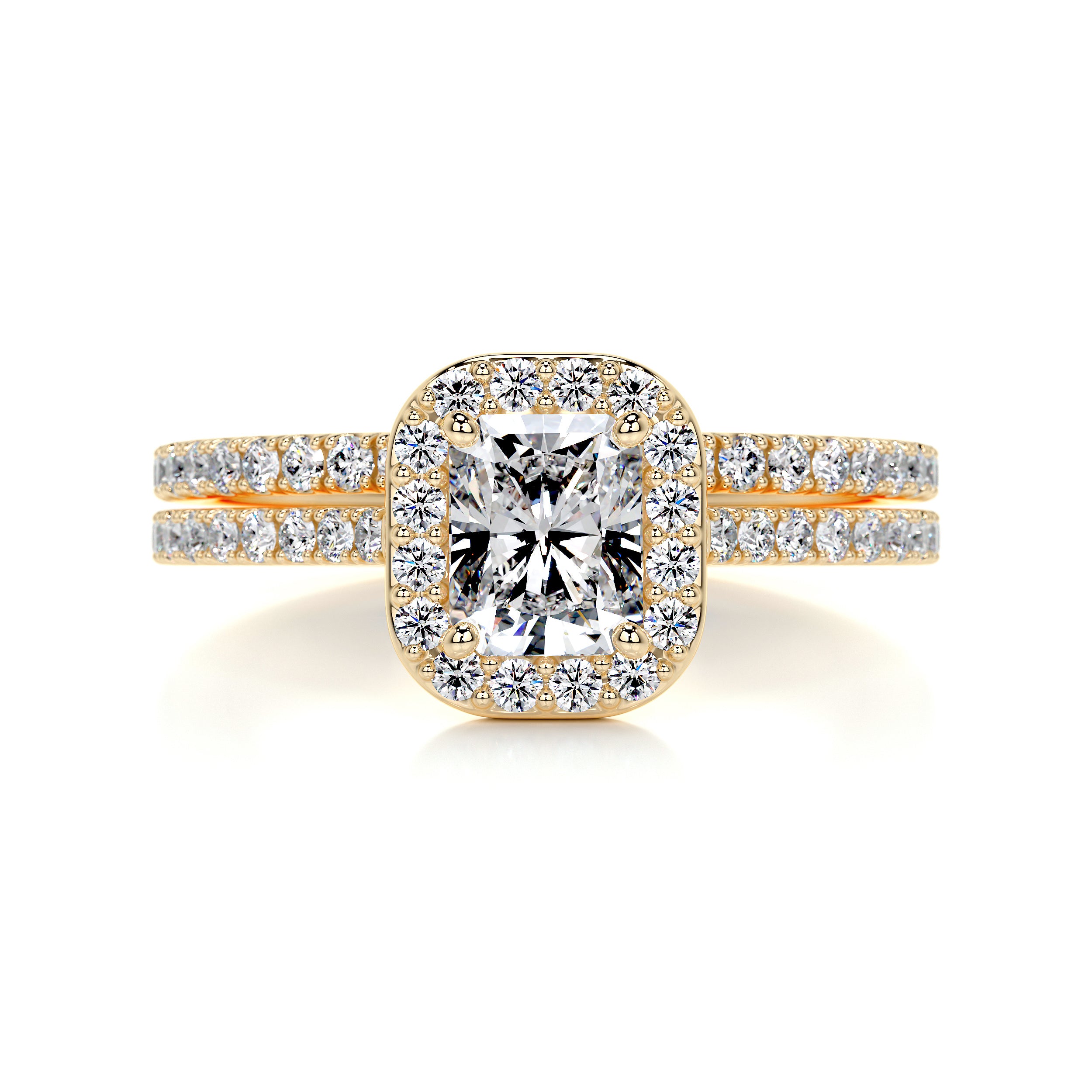 Cora Diamond Bridal Set -18K Yellow Gold