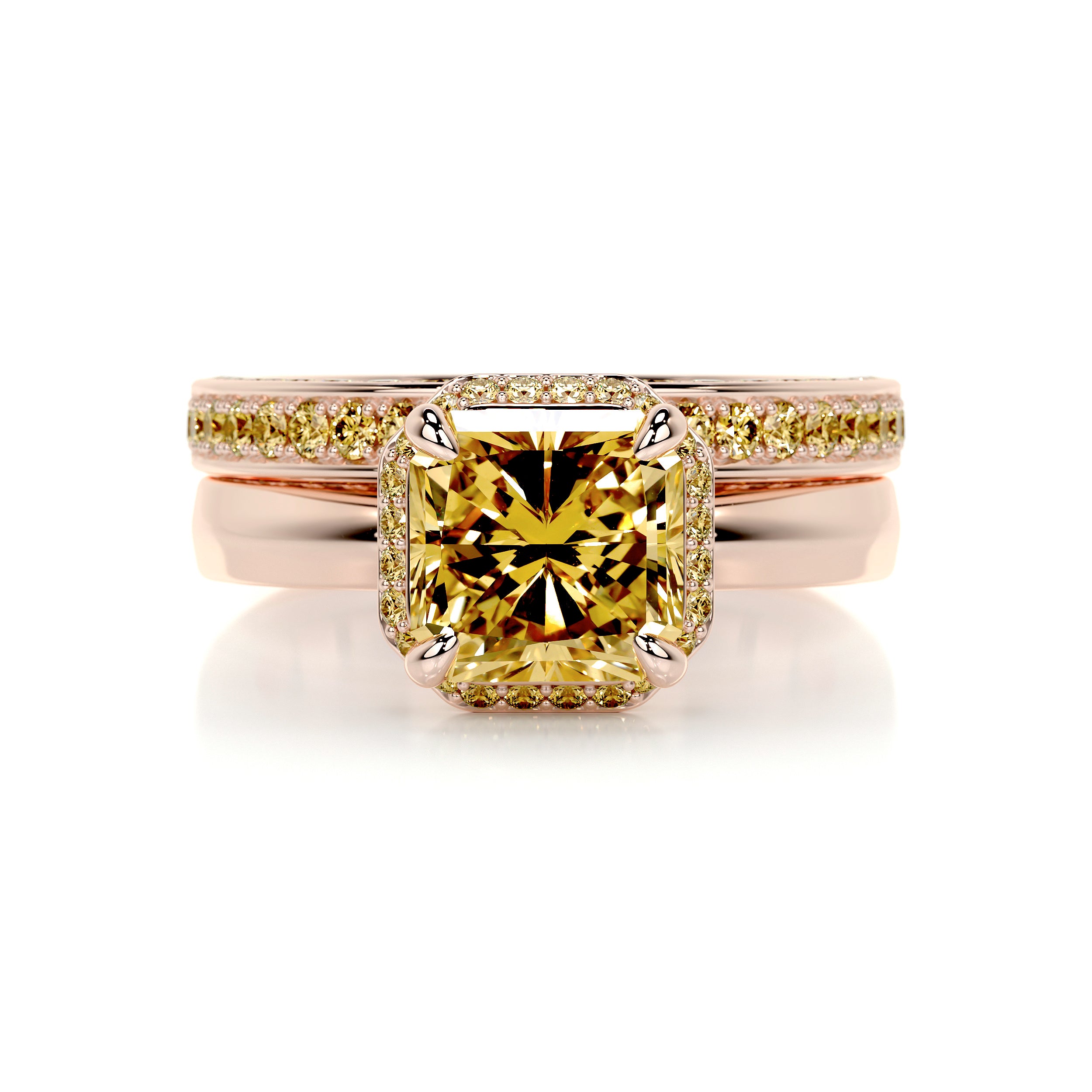 Zuri Diamond Bridal Set - 14K Rose Gold