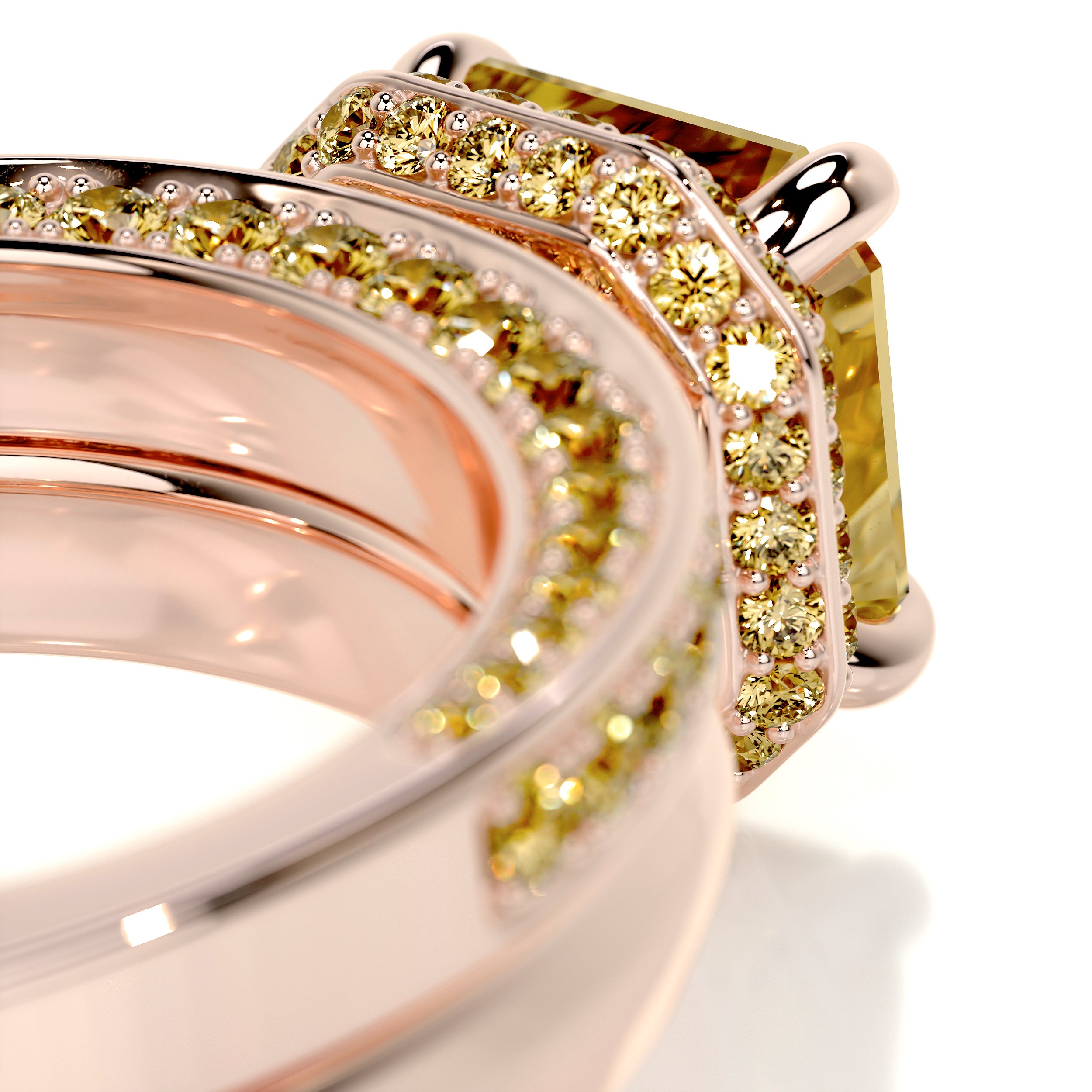 Zuri Diamond Bridal Set - 14K Rose Gold