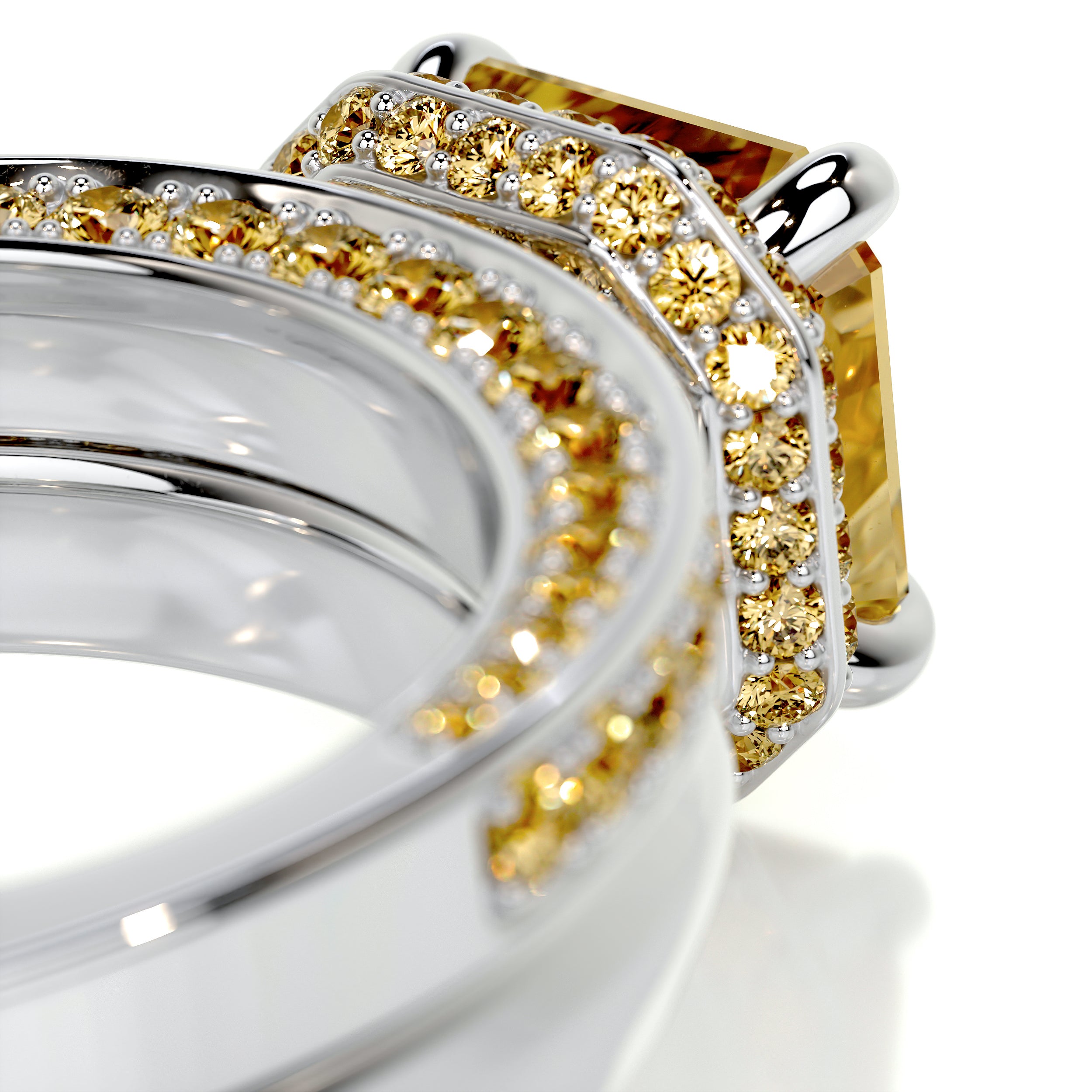 Zuri Diamond Bridal Set (3 Carat) - 14K White Gold