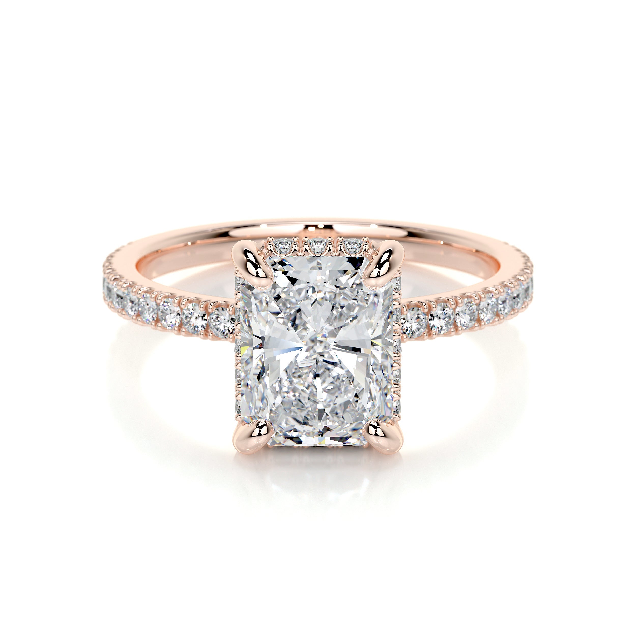 Luna Lab Grown Diamond Ring (2 Carat) -14K Rose Gold