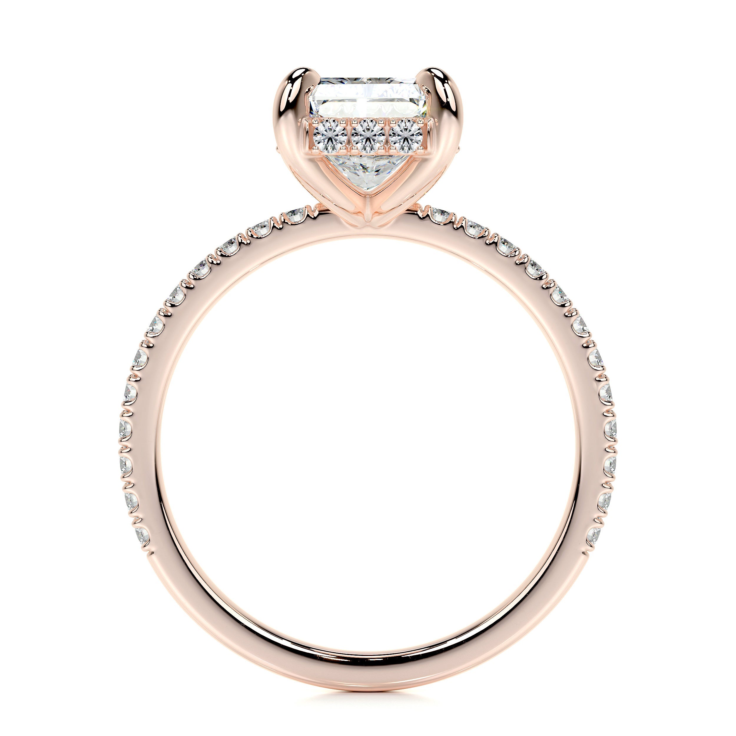 Luna Lab Grown Diamond Ring (2 Carat) -14K Rose Gold
