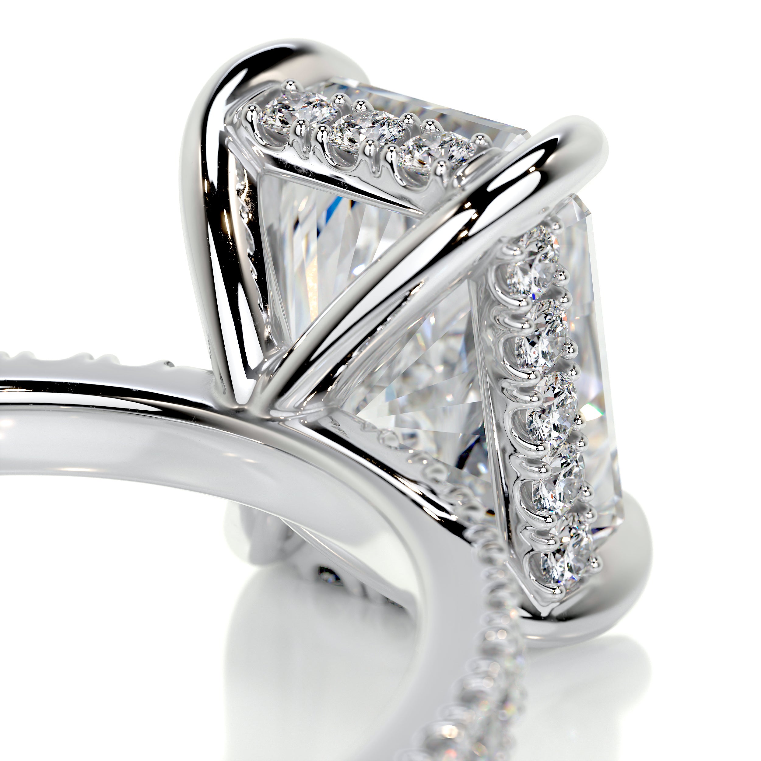 Luna Diamond Engagement Ring -18K White Gold