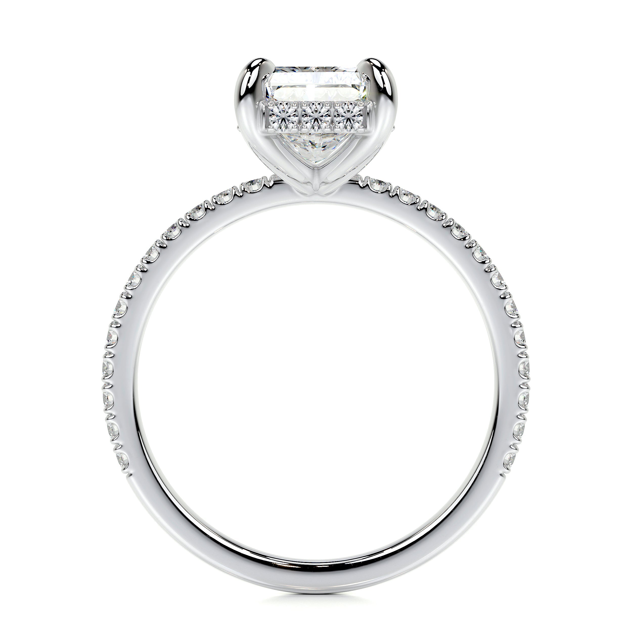 Luna Lab Grown Diamond Ring (2 Carat) -14K White Gold