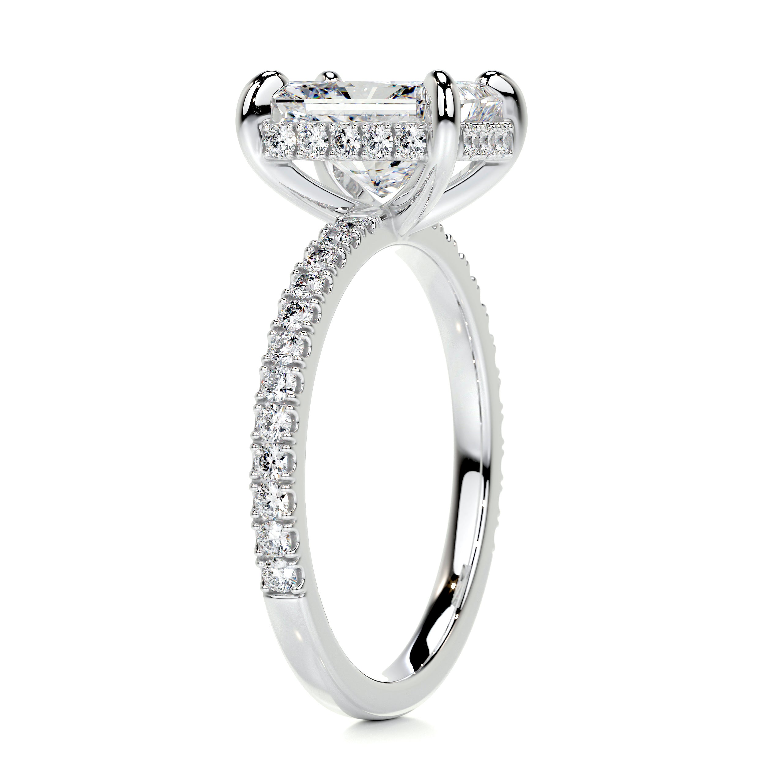 Luna Diamond Engagement Ring -14K White Gold