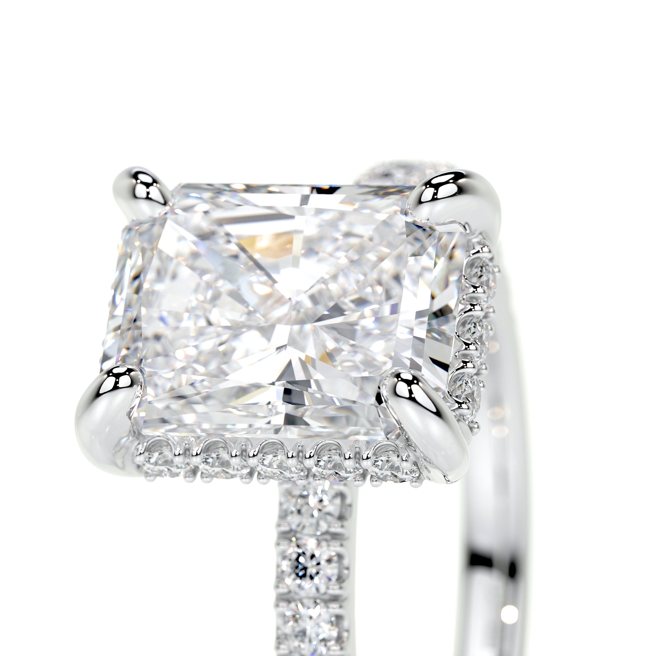 Luna Lab Grown Diamond Ring (2 Carat) -14K White Gold