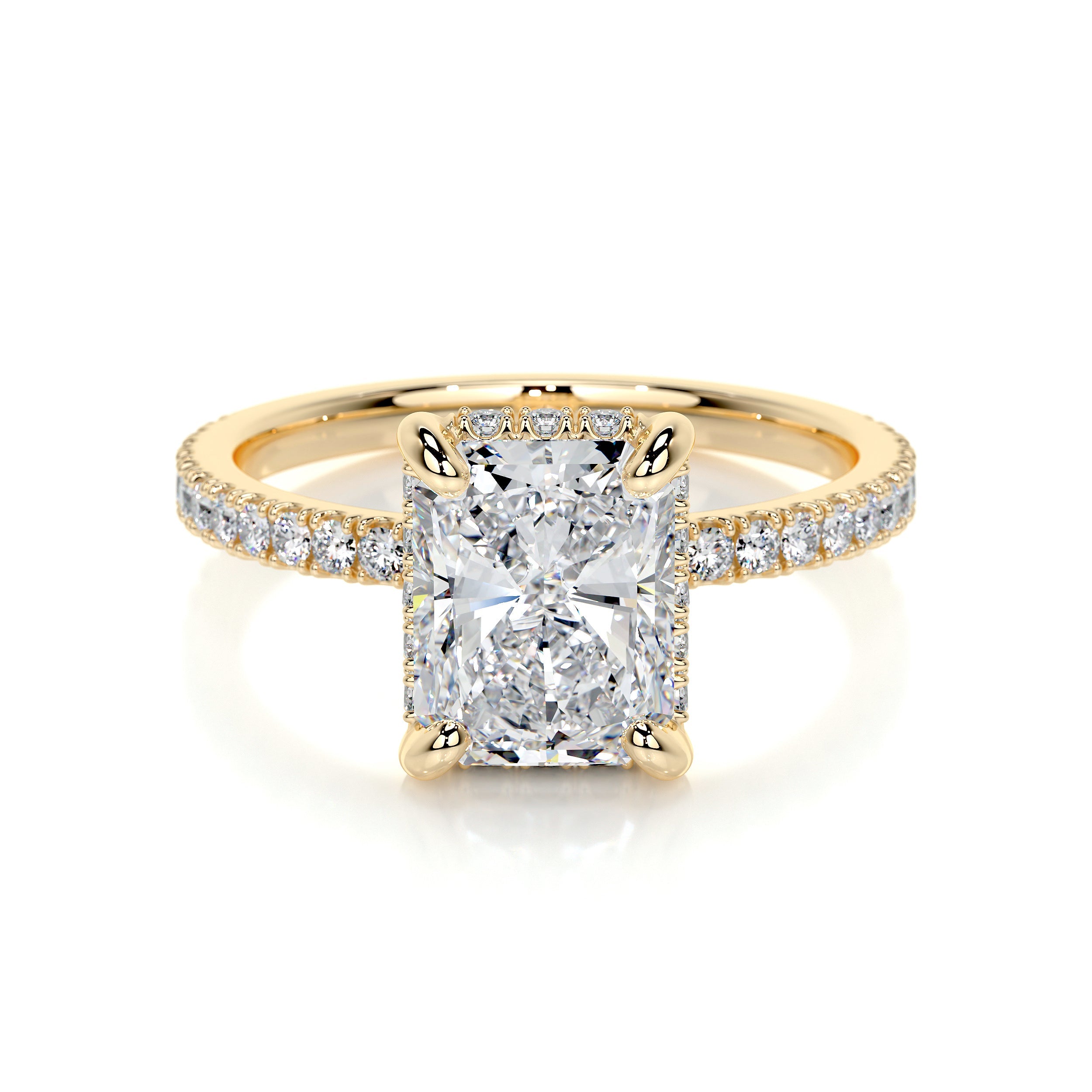 Luna Lab Grown Diamond Ring (2 Carat) -18K Yellow Gold