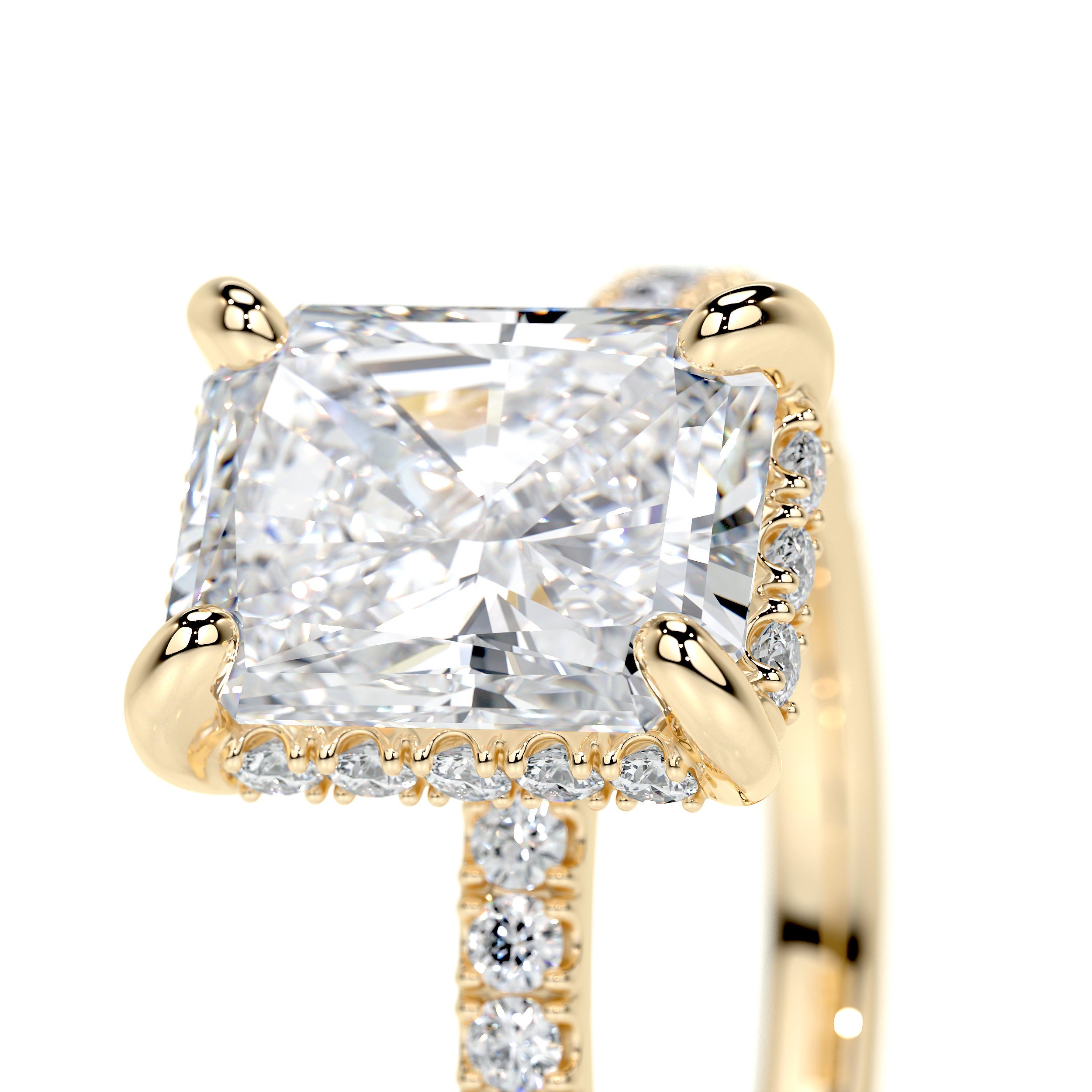 Luna Lab Grown Diamond Ring (2 Carat) -18K Yellow Gold