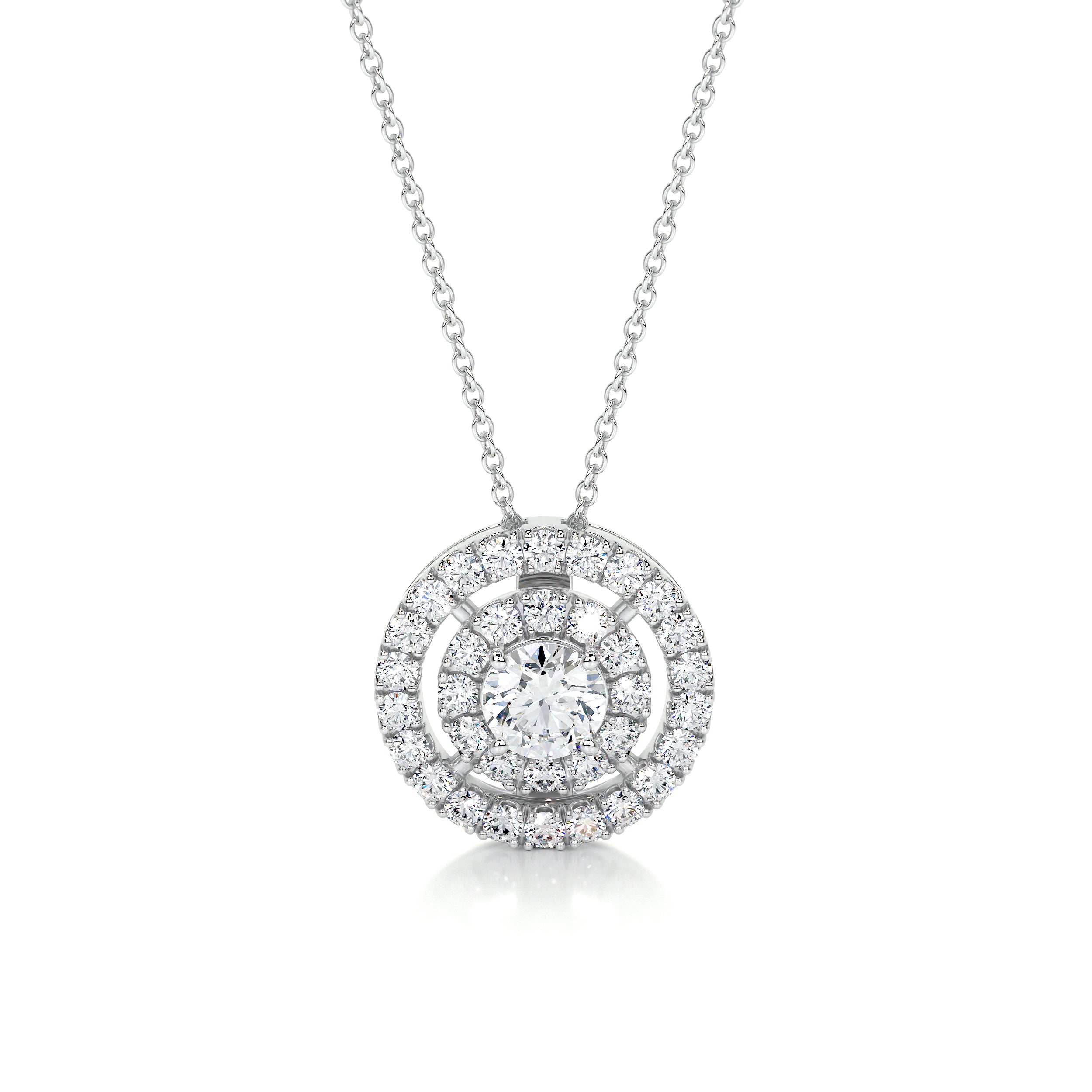 Joan Diamond Pendant (0.5 Carat) - 14K White Gold