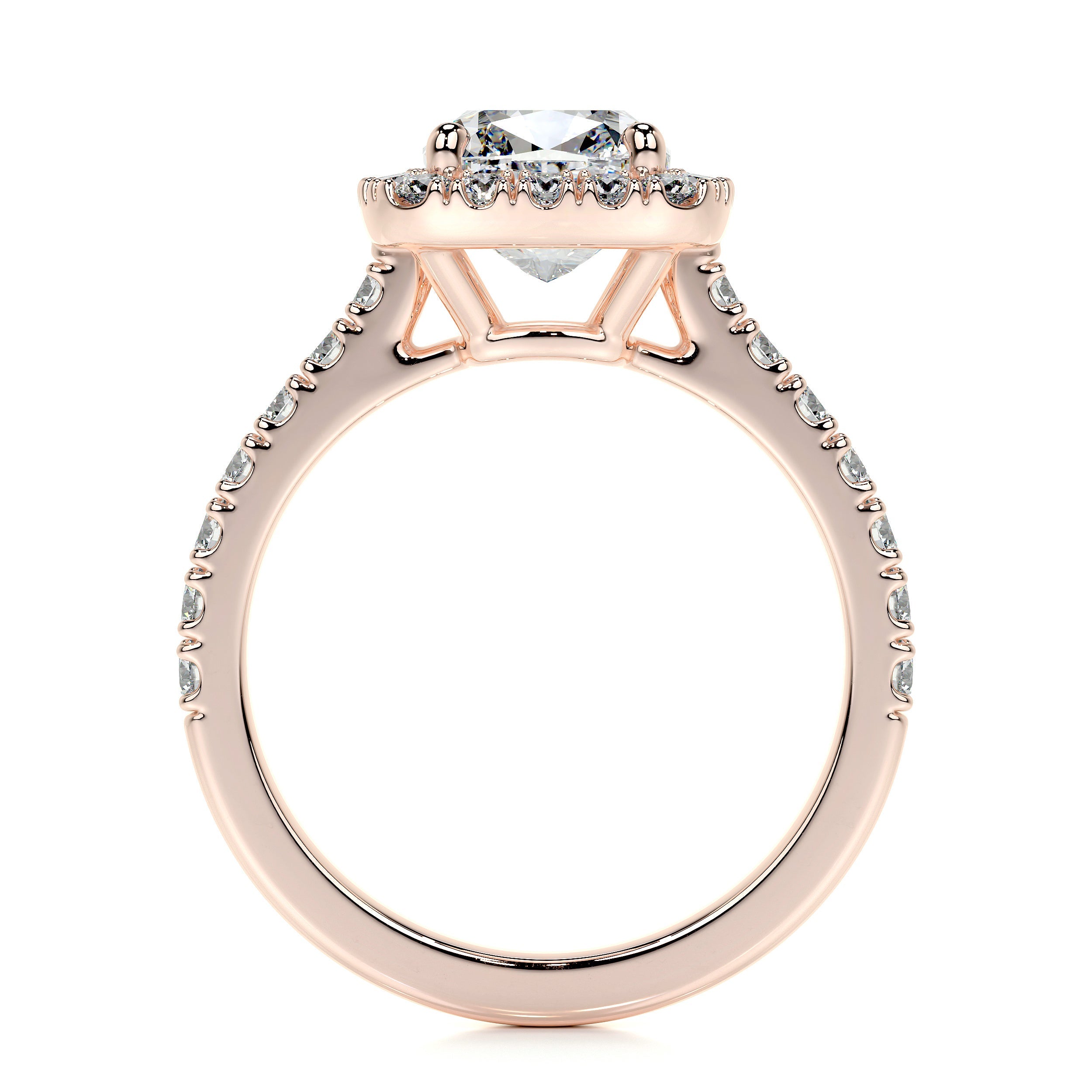 Celeste Lab Grown Diamond Ring   (2 Carat) -14K Rose Gold