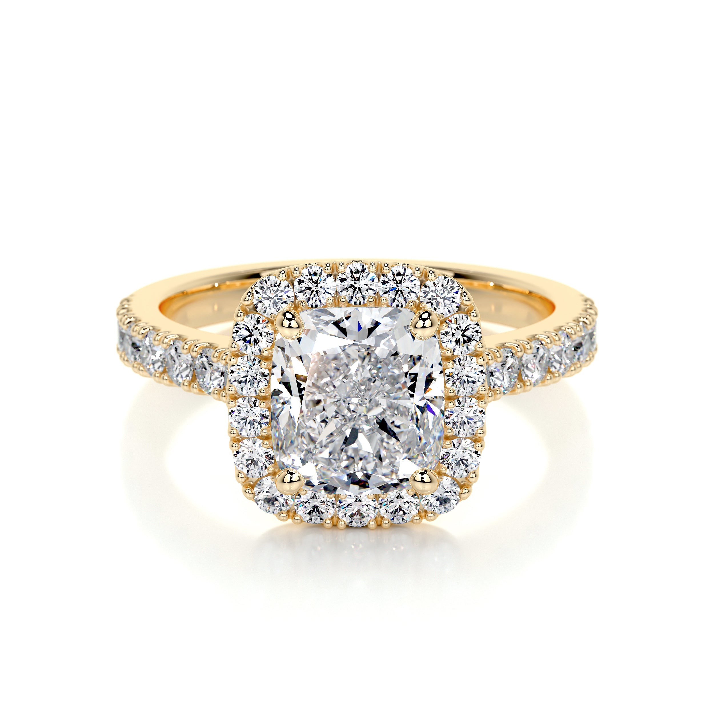 Celeste Lab Grown Diamond Ring (2 Carat) -18K Yellow Gold