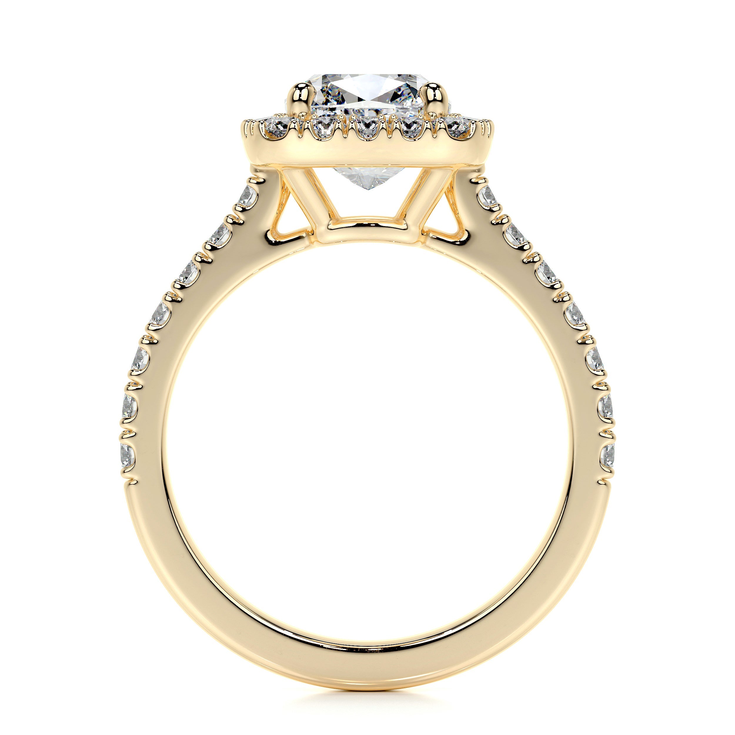 Celeste Lab Grown Diamond Ring   (2 Carat) -18K Yellow Gold