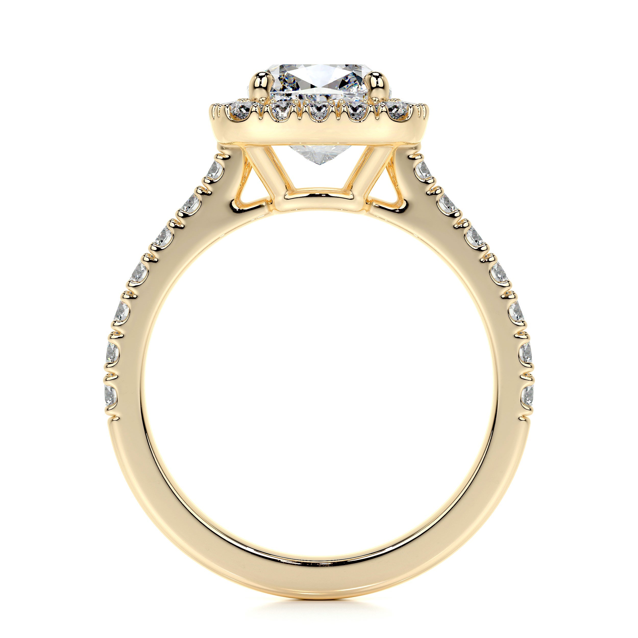 Celeste Lab Grown Diamond Ring (2 Carat) -18K Yellow Gold