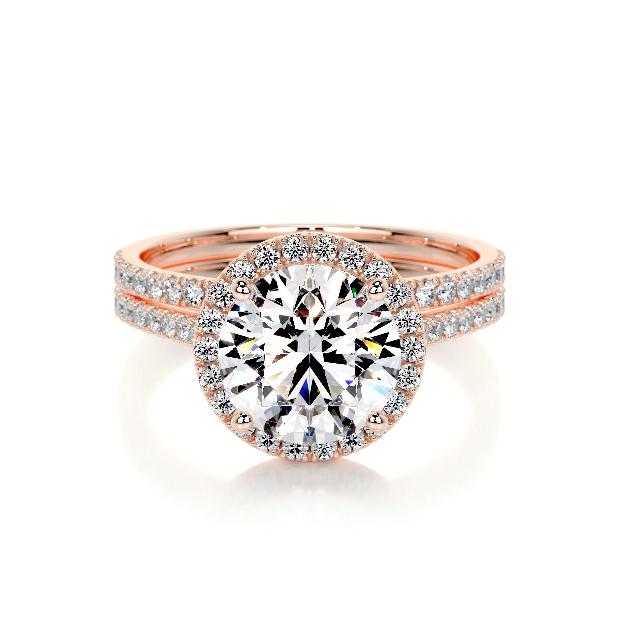 Layla Lab Grown Diamond Bridal Set (2.8 Carat) - 14K Rose Gold