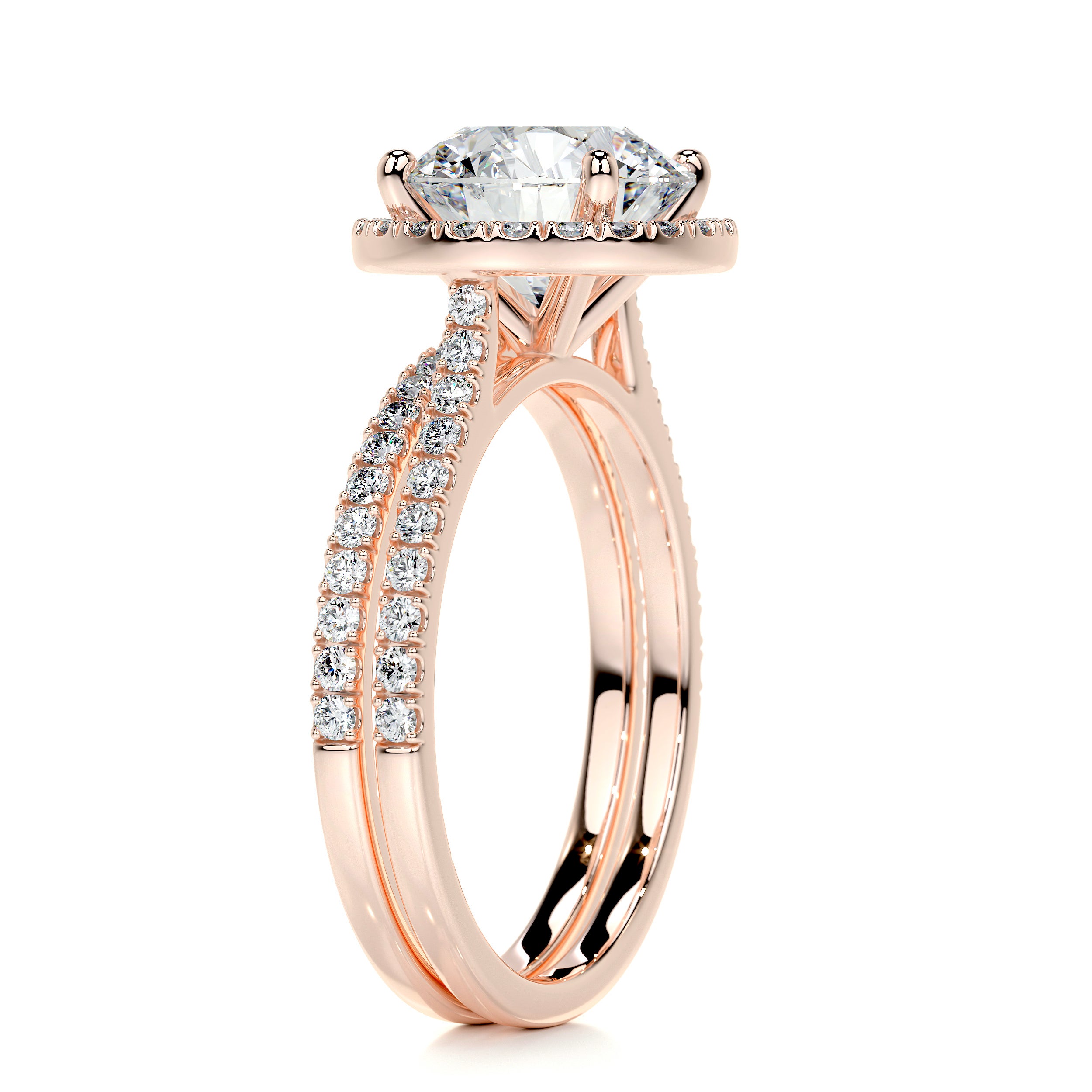 Layla Diamond Bridal Set - 14K Rose Gold