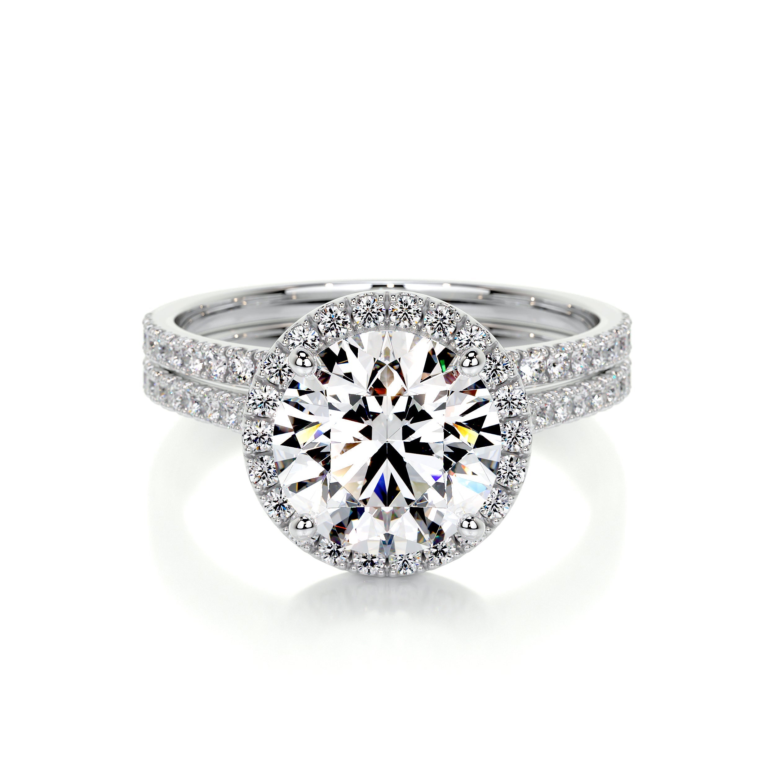 Layla Lab Grown Diamond Bridal Set (2.8 Carat) - 14K White Gold