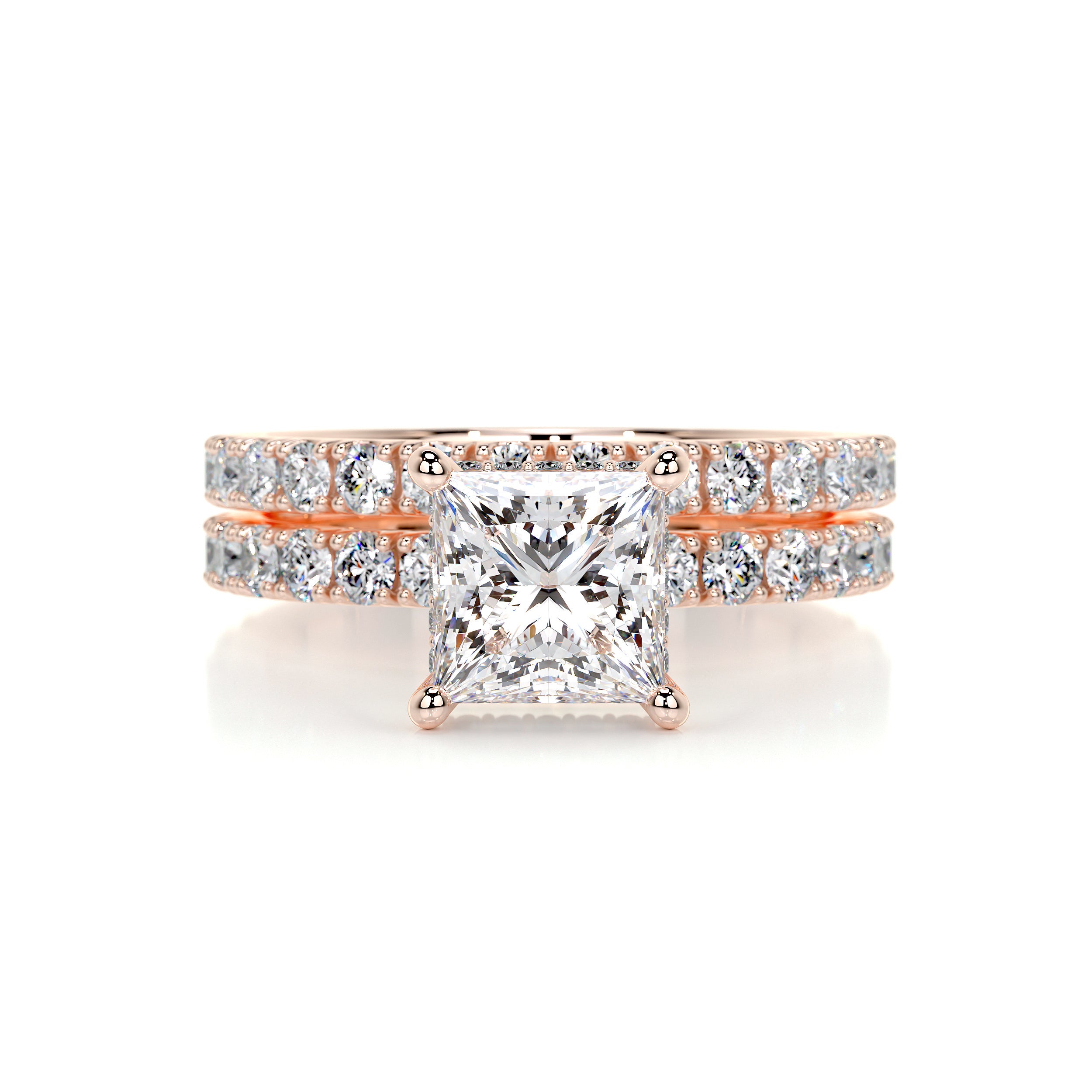 Valentina Diamond Bridal Set -14K Rose Gold